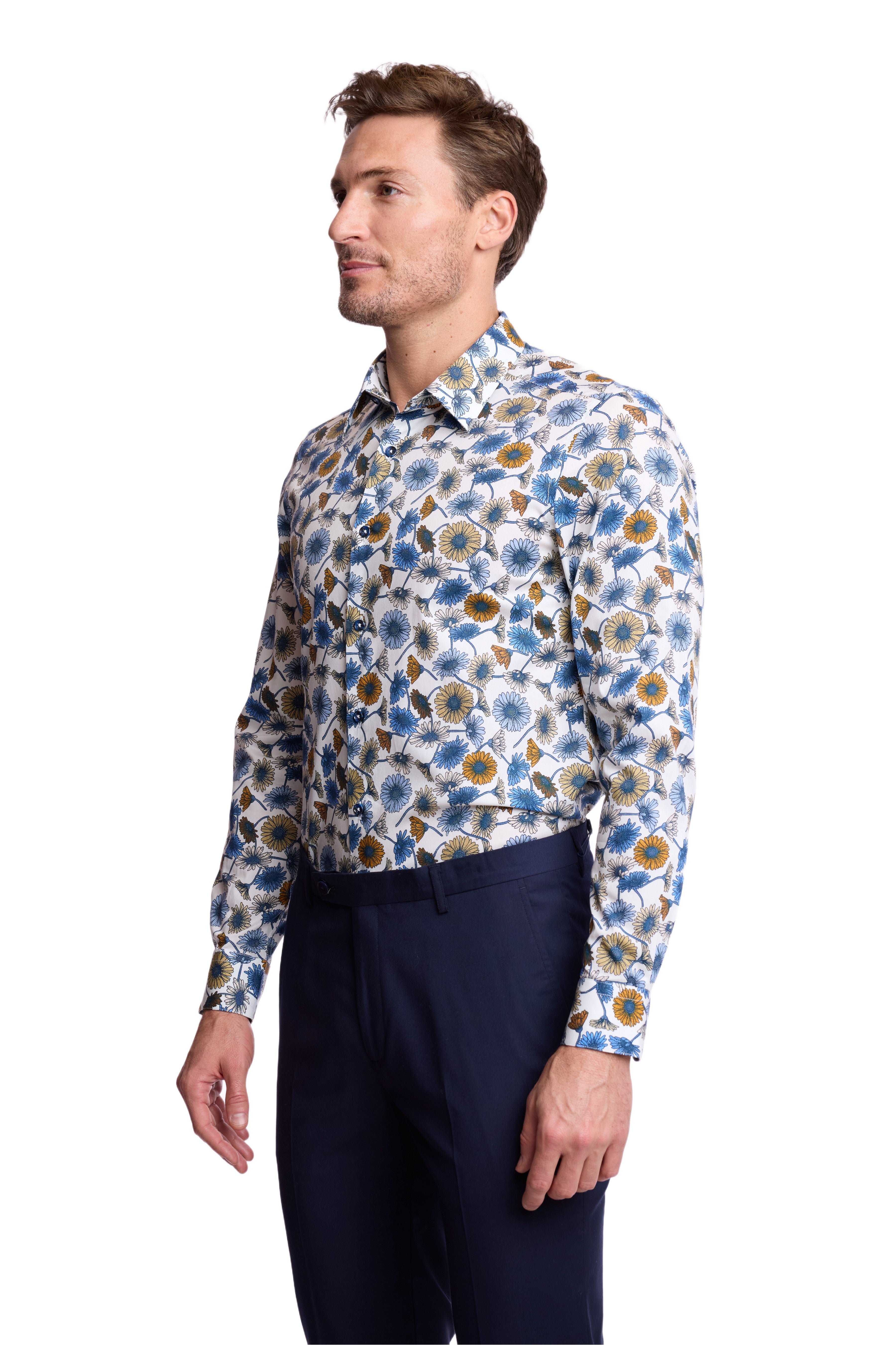 Parker Pointed Collar Shirt - Daisy Floral