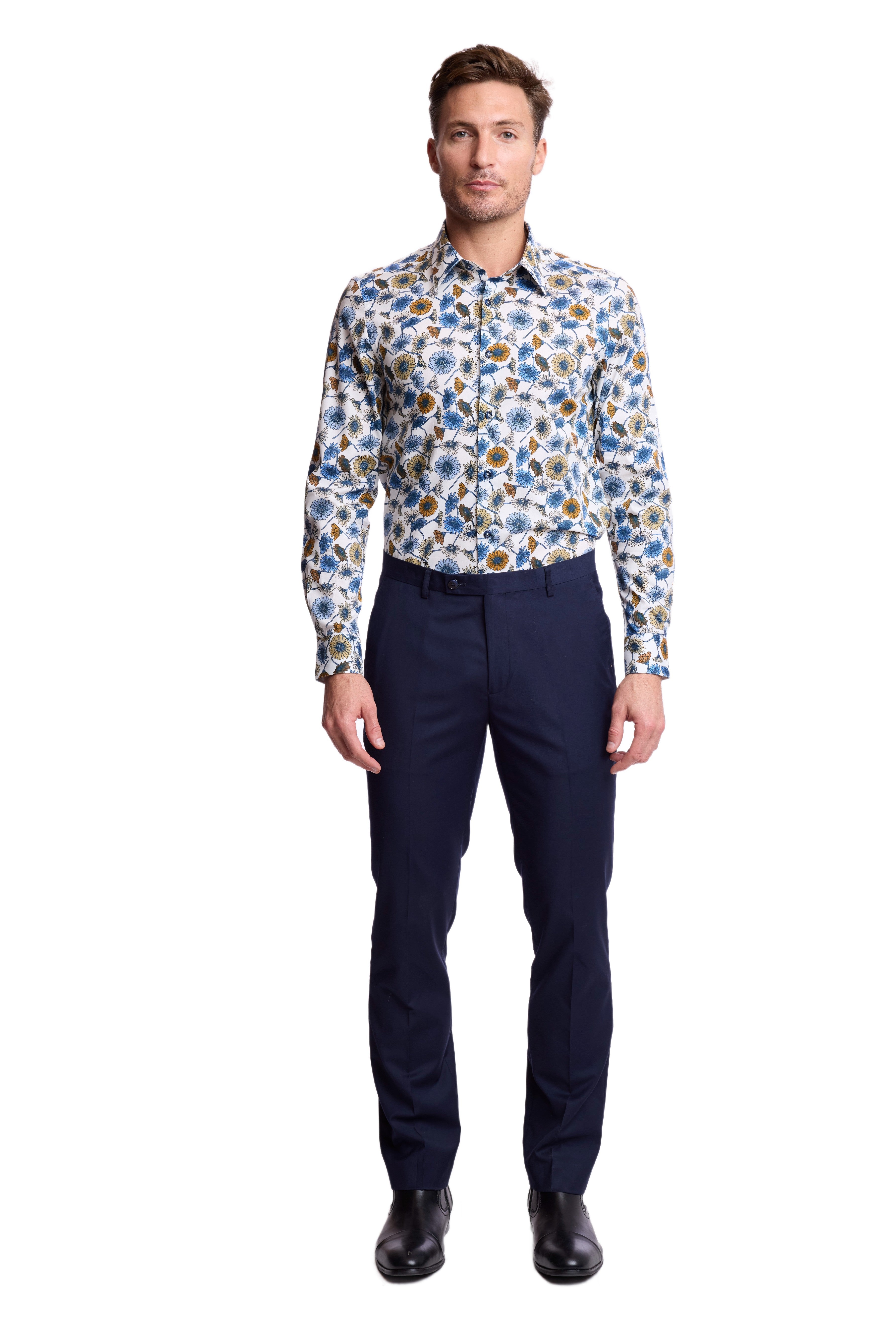 Parker Pointed Collar Shirt - Daisy Floral