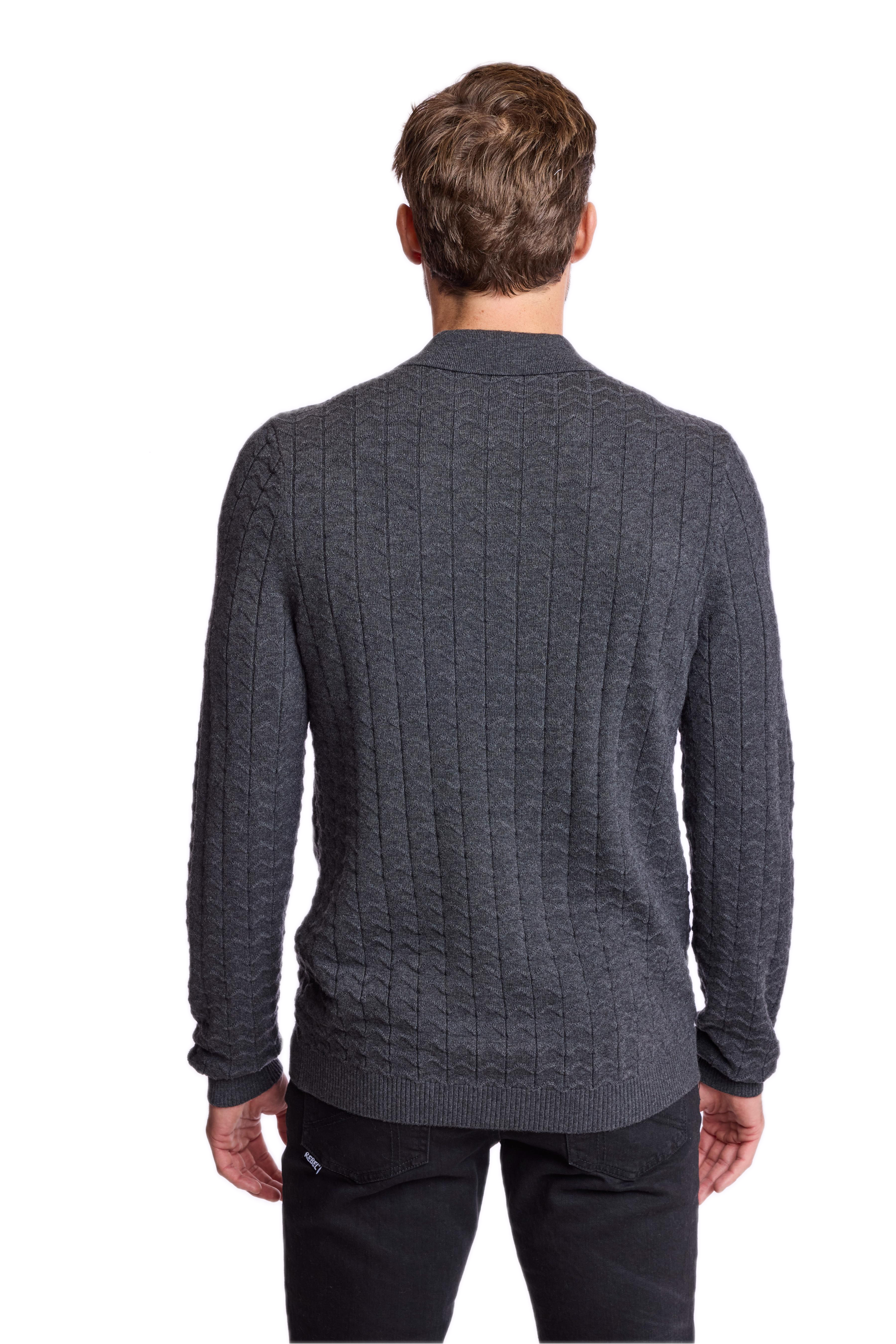 3 Button Polo - Charcoal
