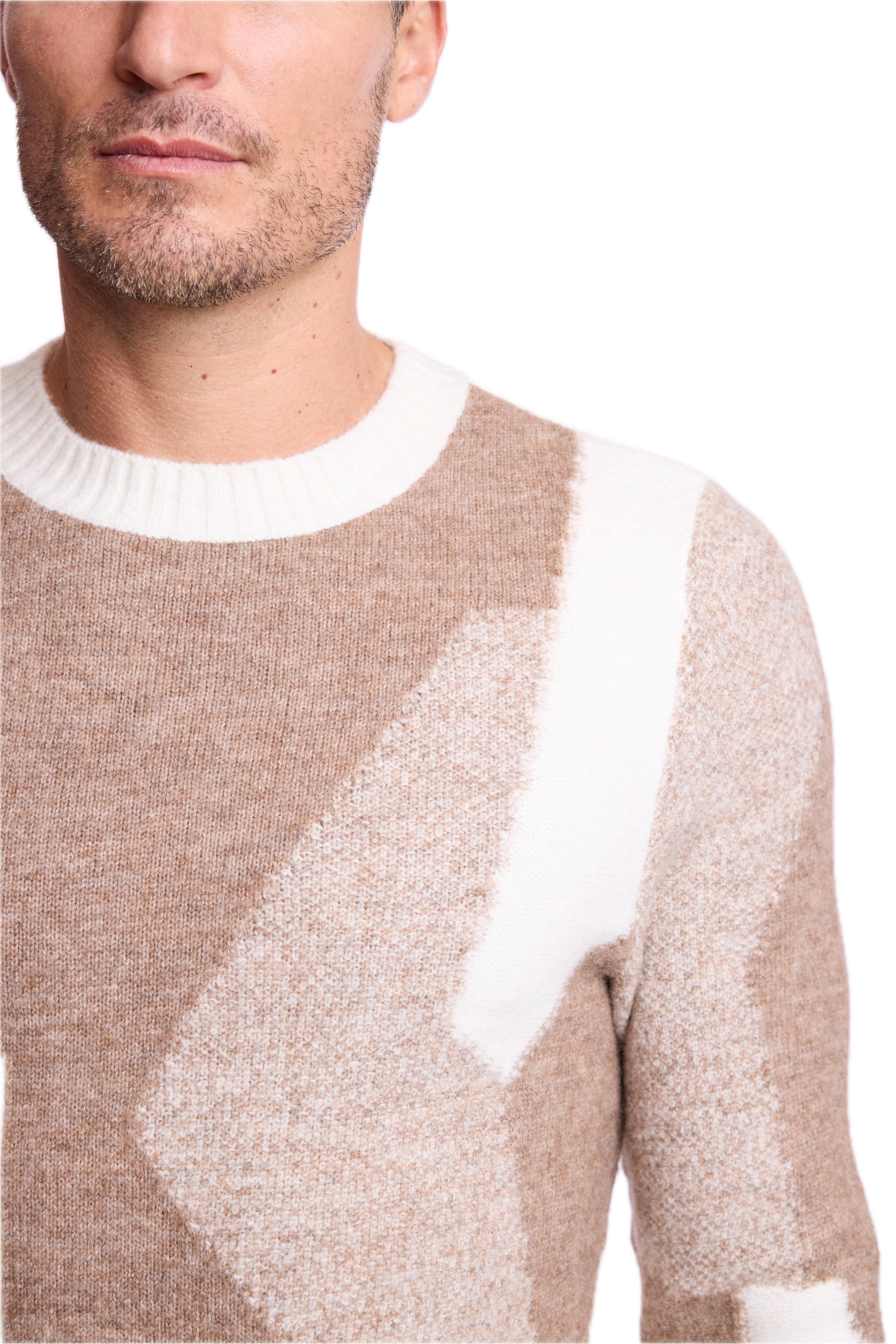 Crewneck Sweater - Brown & Tan