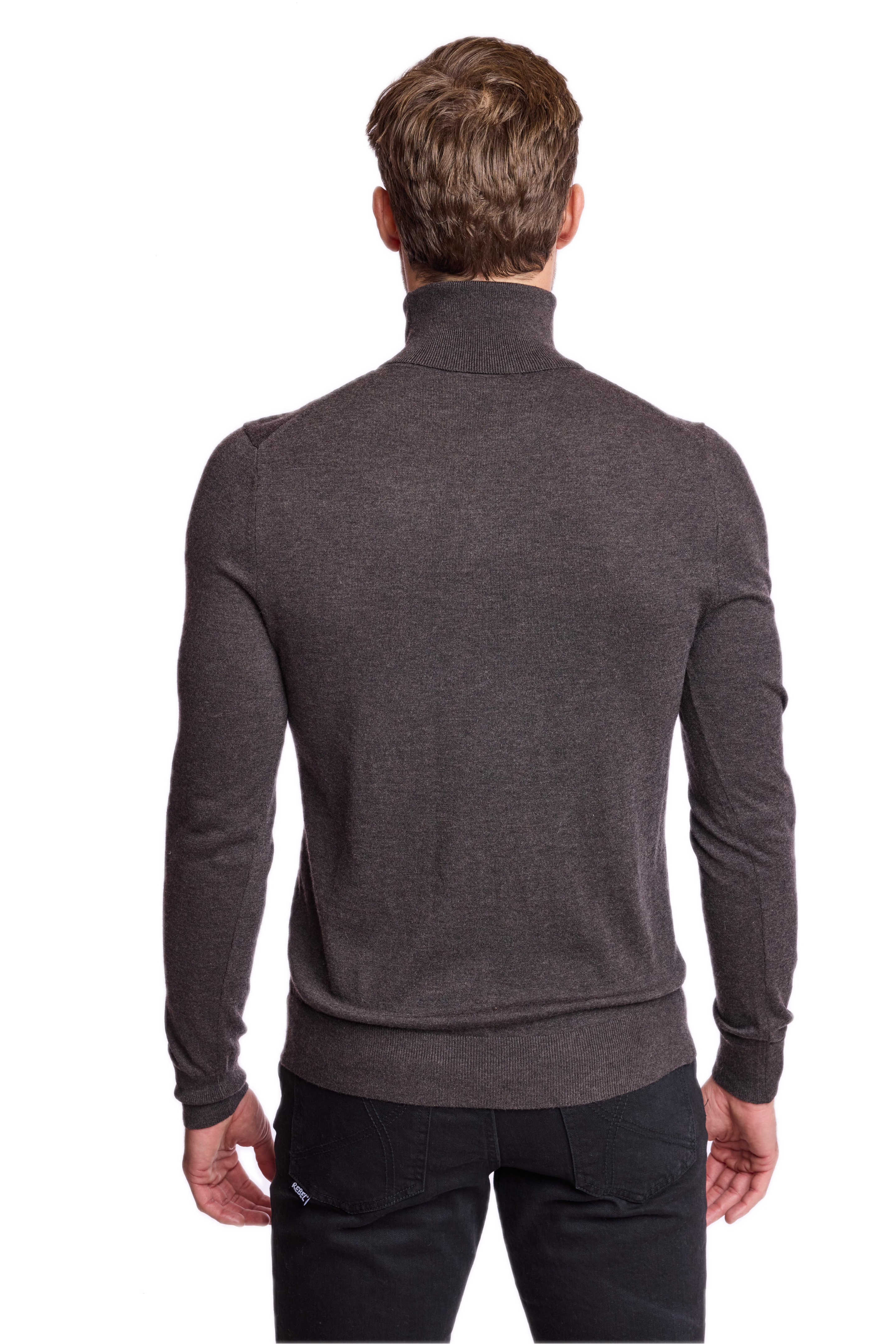 Luxe Fine Gauge Turtleneck - Hershey Brown