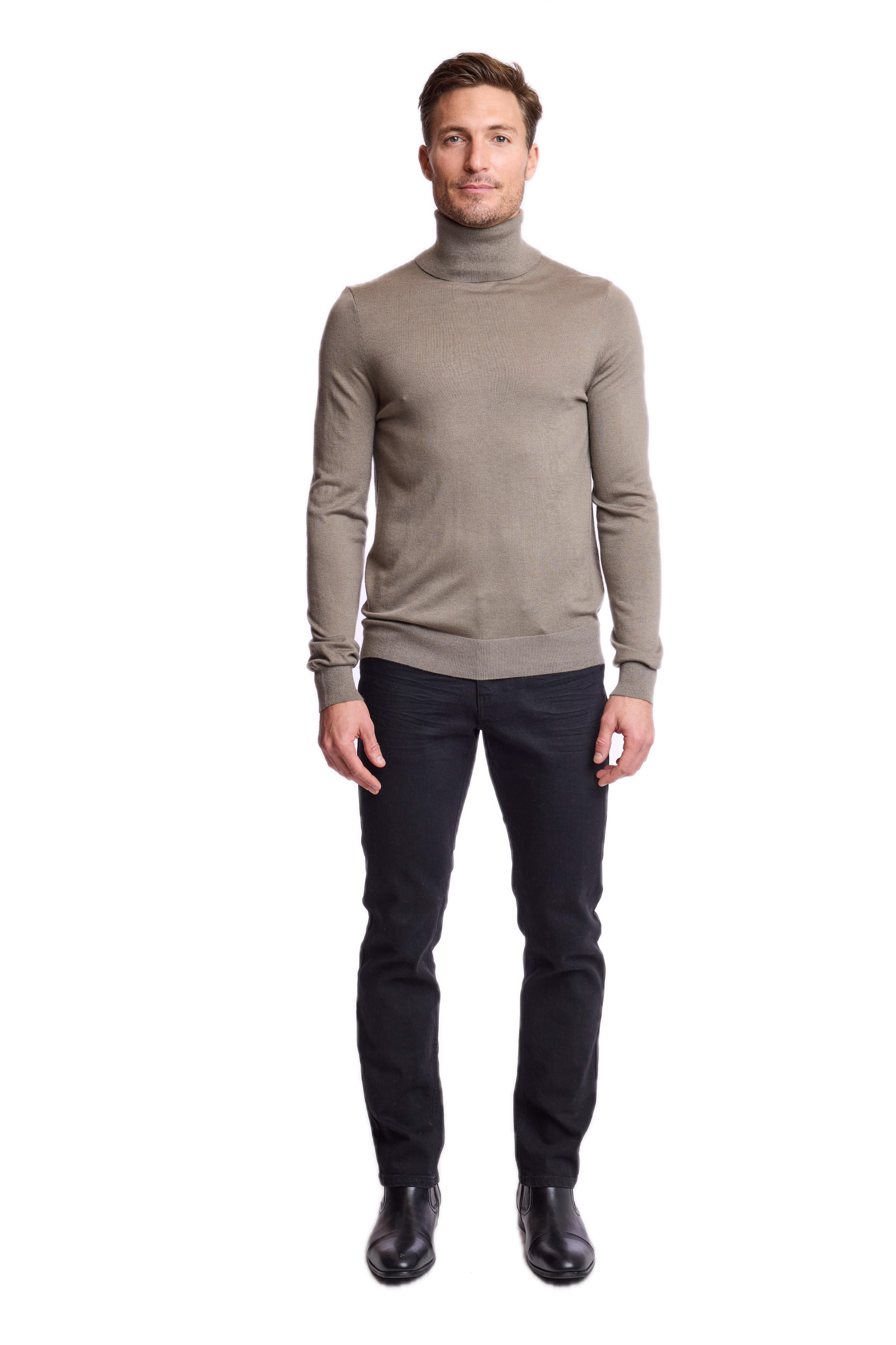 Luxe Fine Gauge Turtleneck - Sage