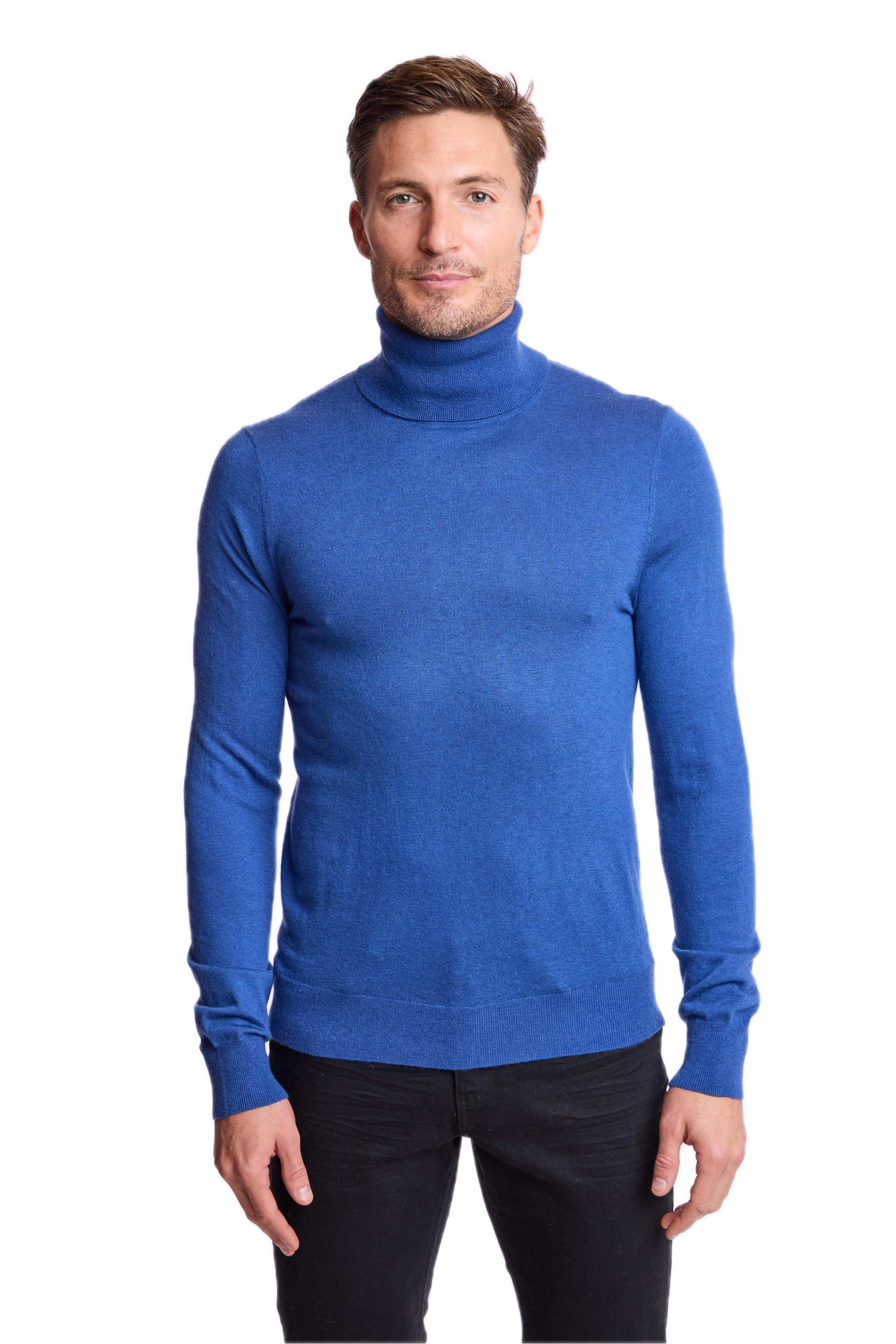 Luxe Fine Gauge Turtleneck - Vibrant Blue