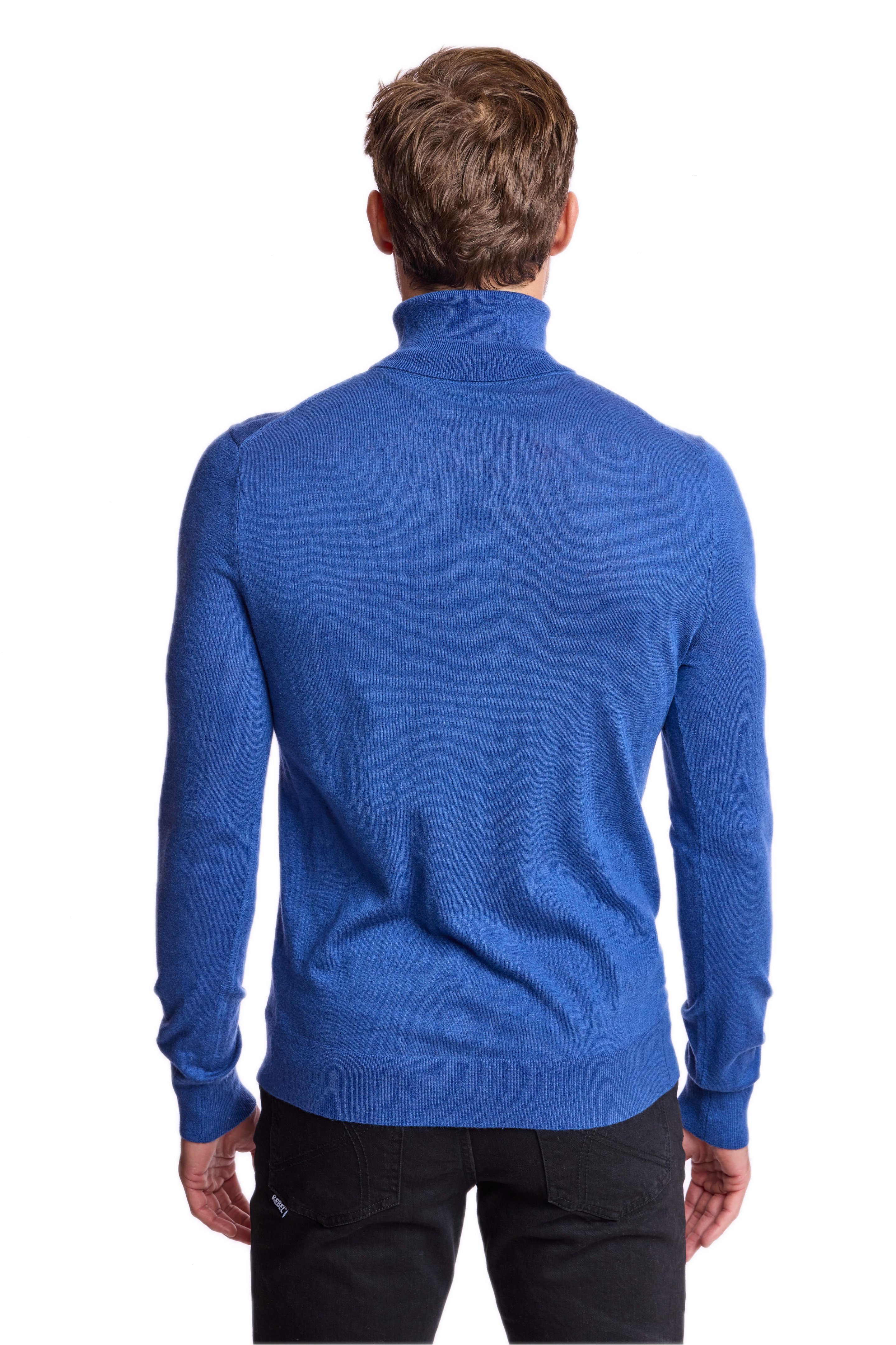Luxe Fine Gauge Turtleneck - Vibrant Blue