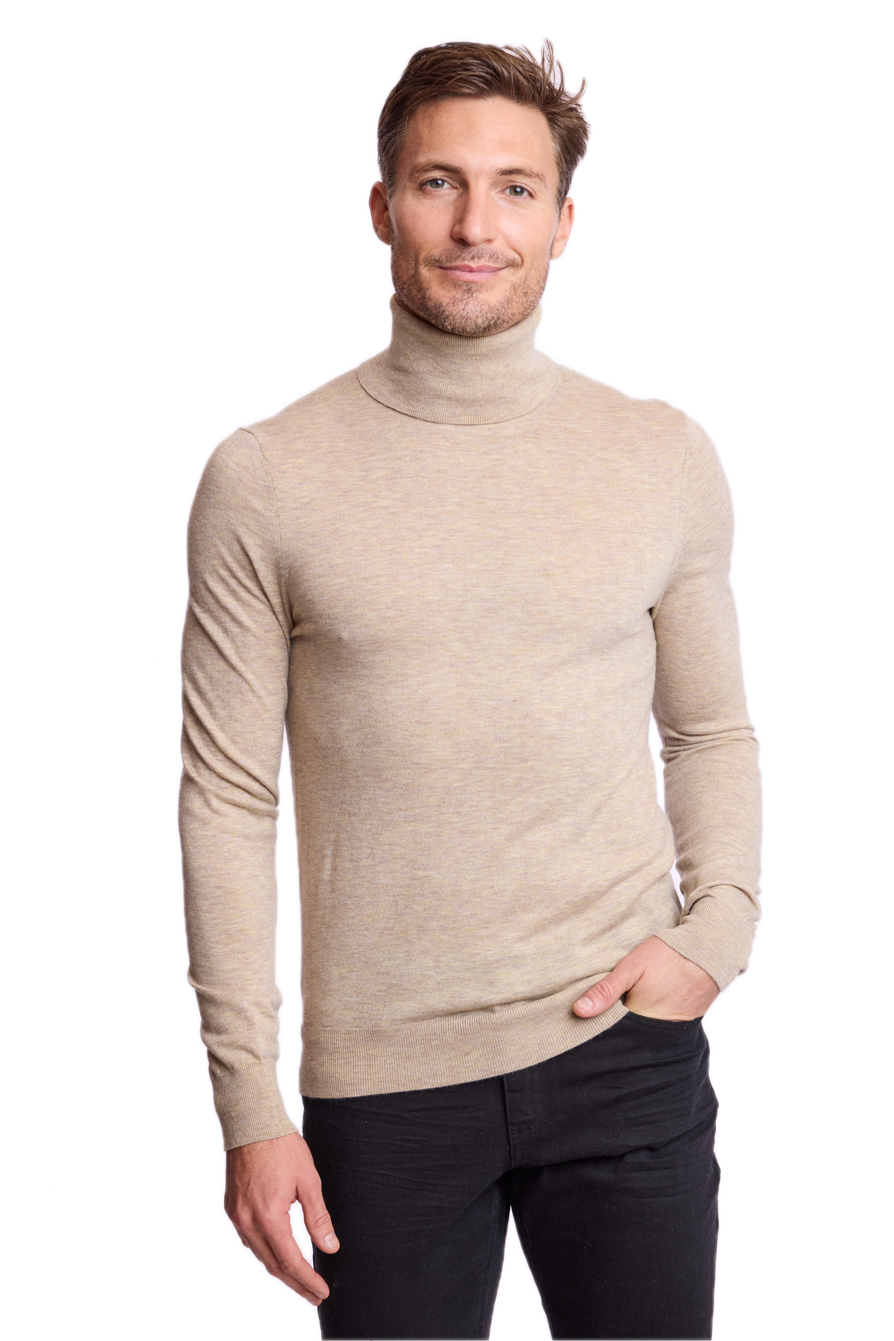 Luxe Fine Gauge Turtleneck - British Beige