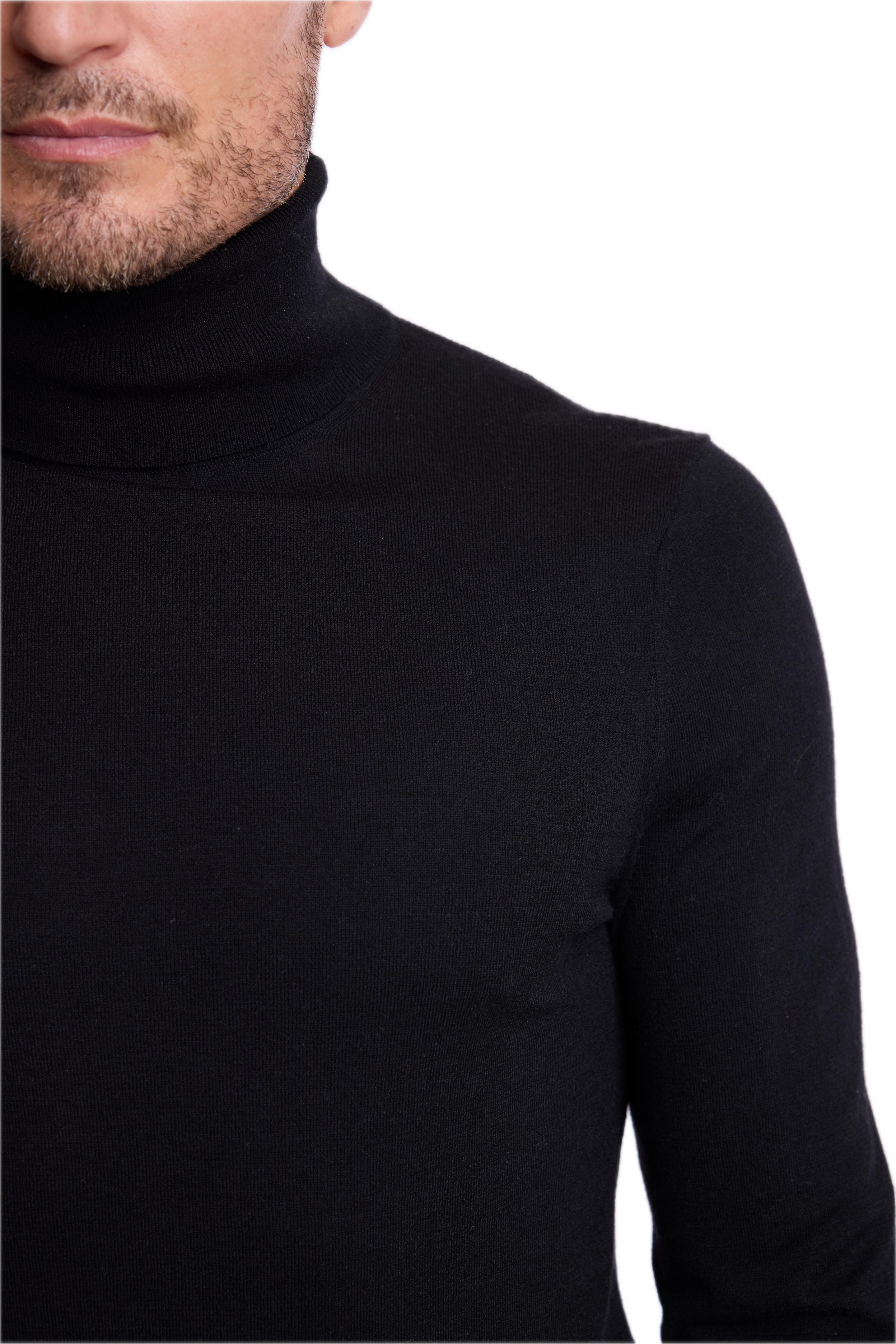Luxe Fine Gauge Turtleneck - Black Nightfall
