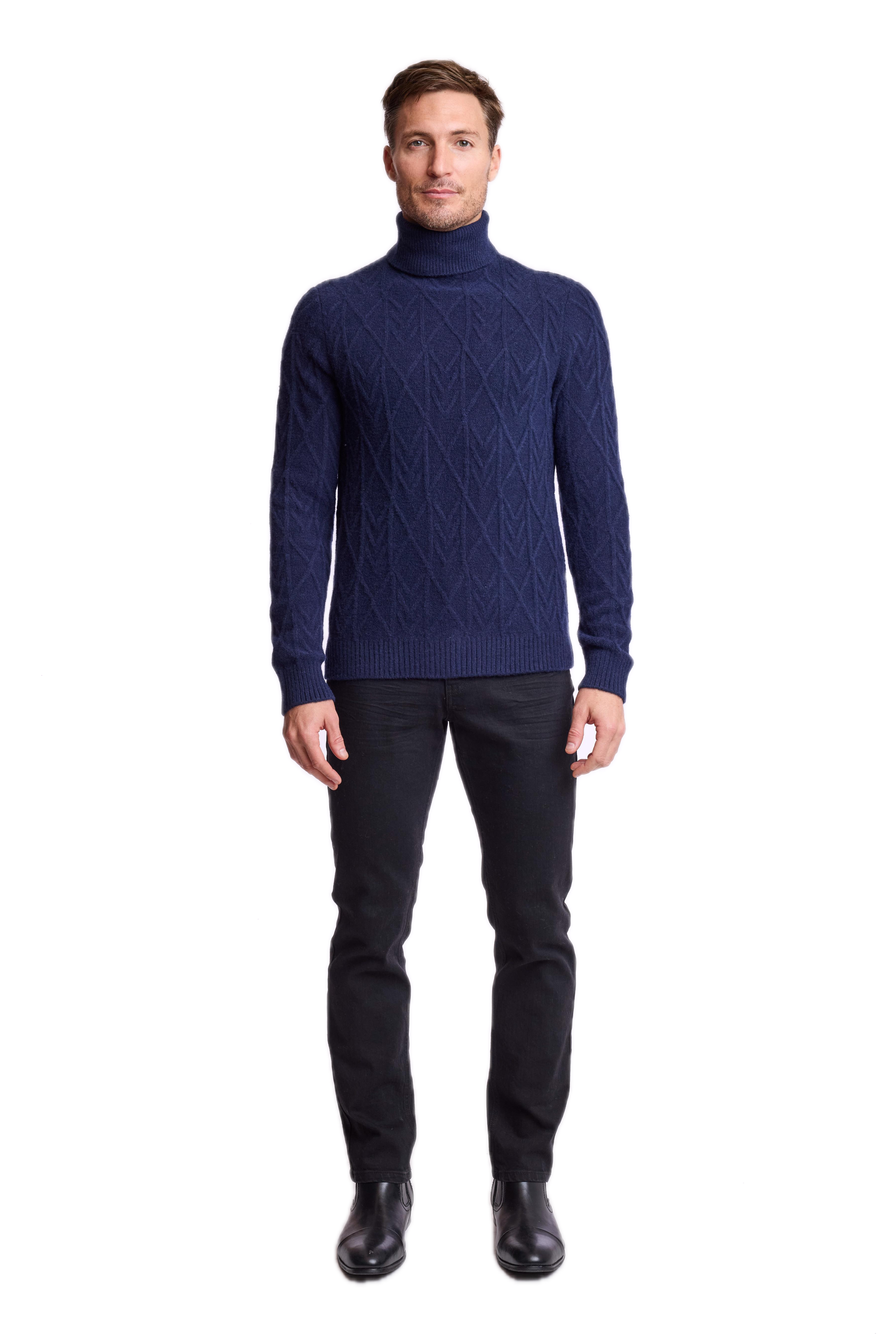 Chunky Turtleneck - Marine Navy