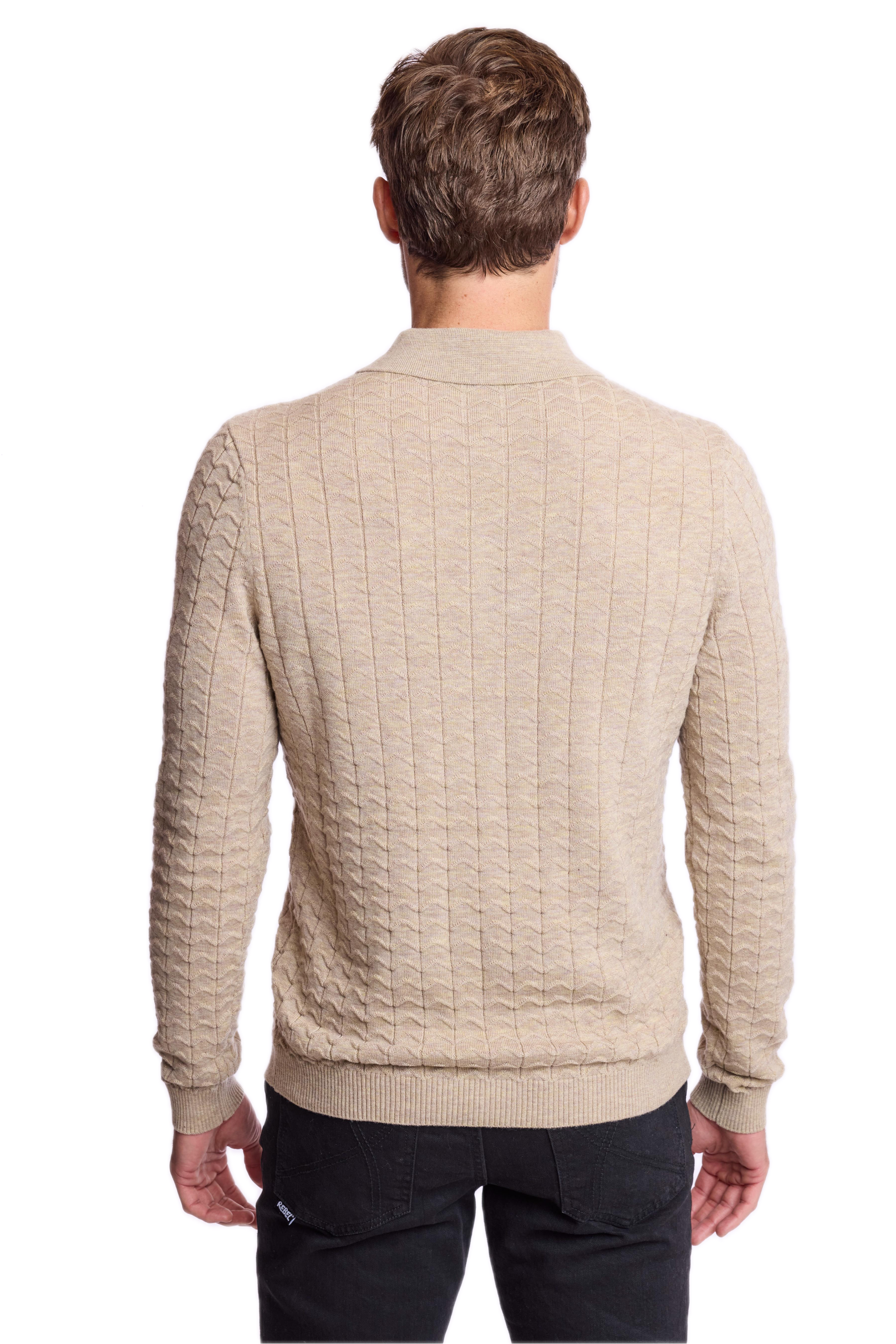 3 Button Polo - British Beige
