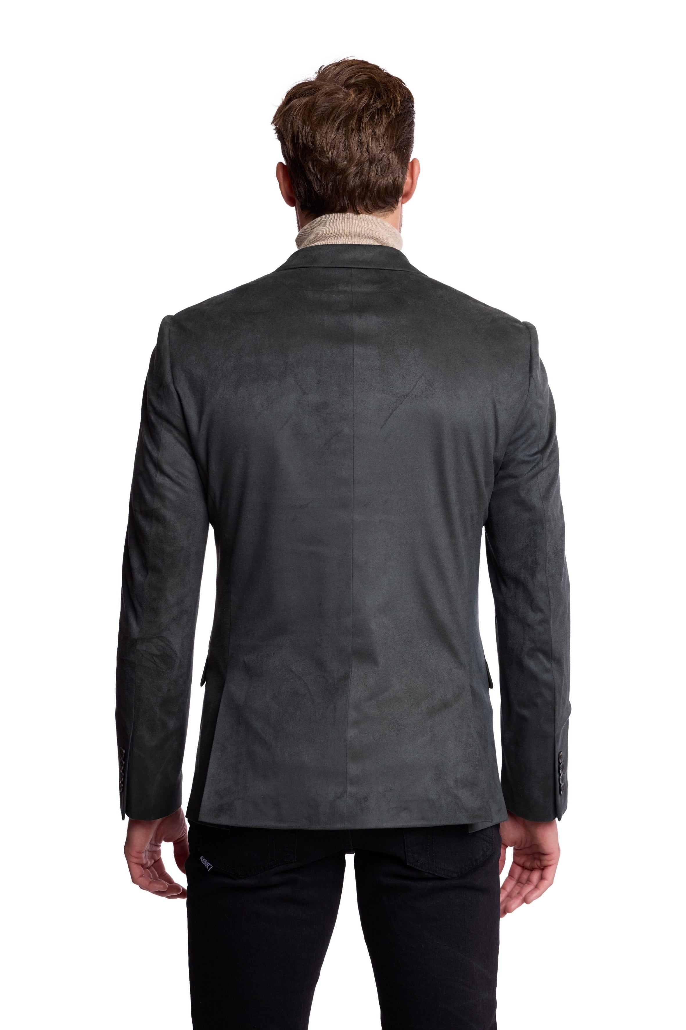 Ashton Peak Sportswear Blazer - Forest Green Microsuede