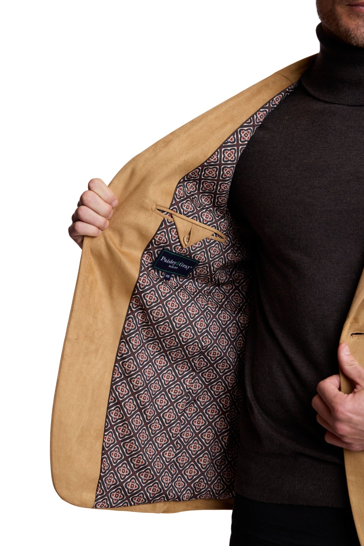 Ashton Peak Sportswear Blazer - Desert Tan Microsuede