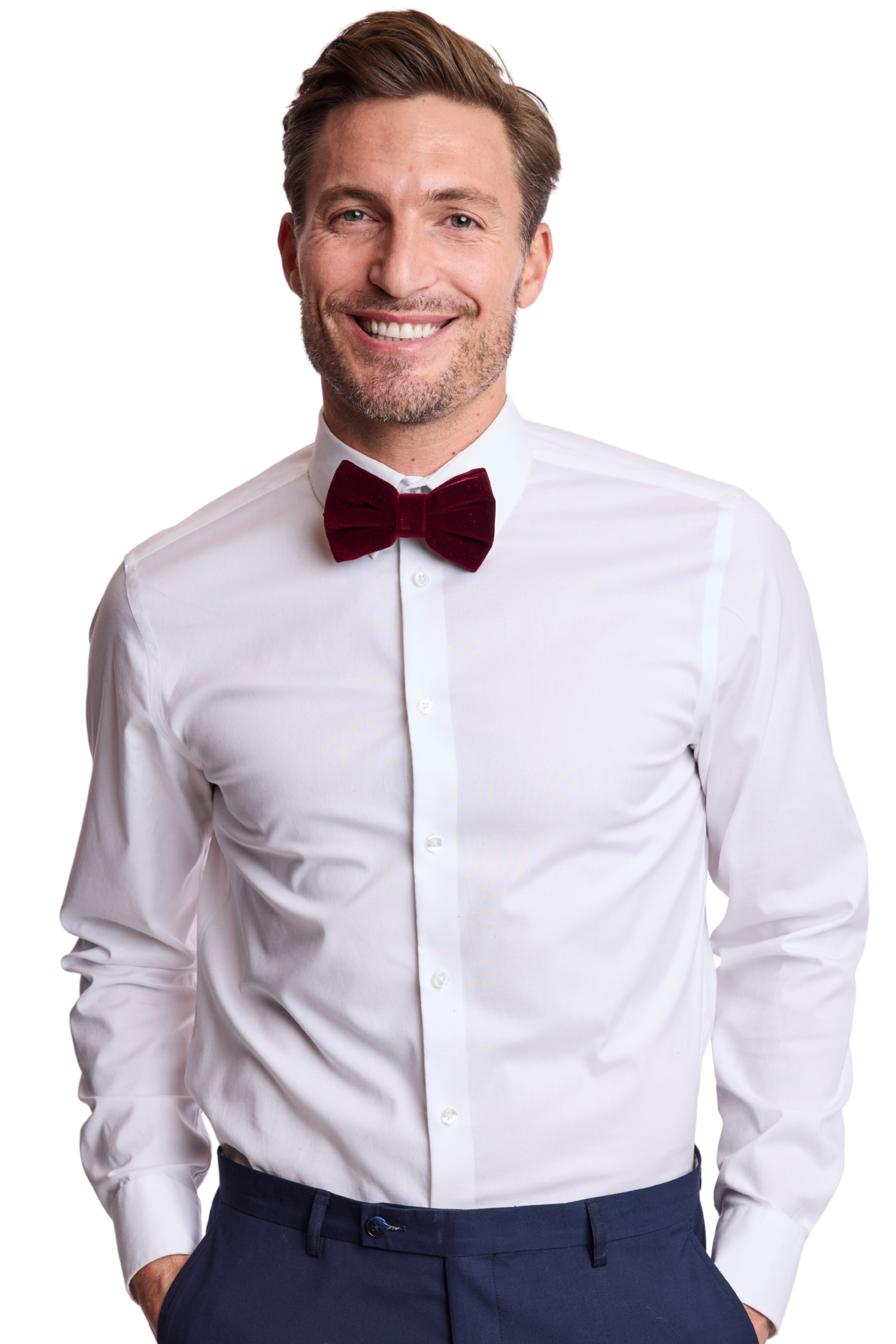 Bradley Bow Tie - Burgundy Velvet