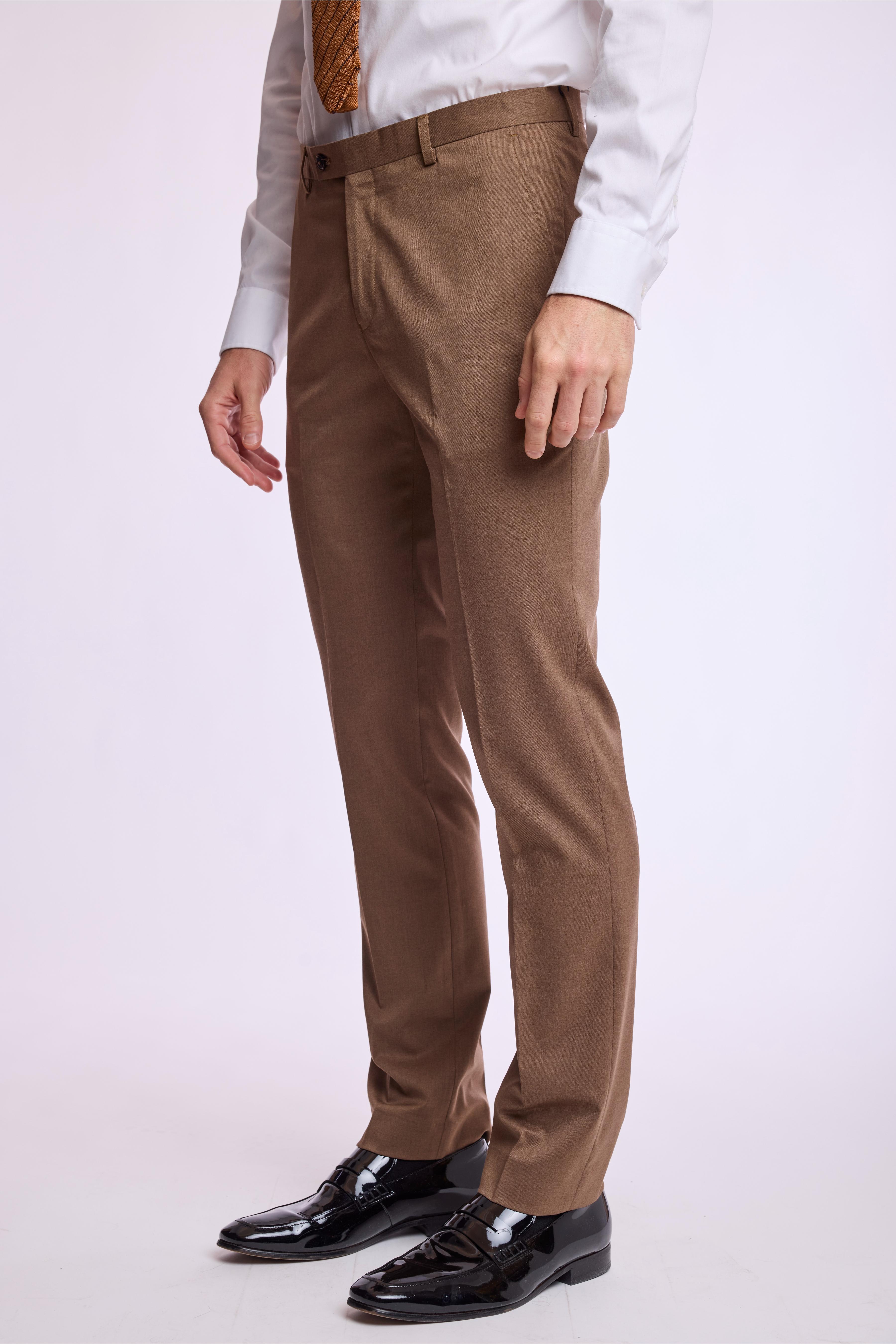 Downing Pants - slim - Dark Camel