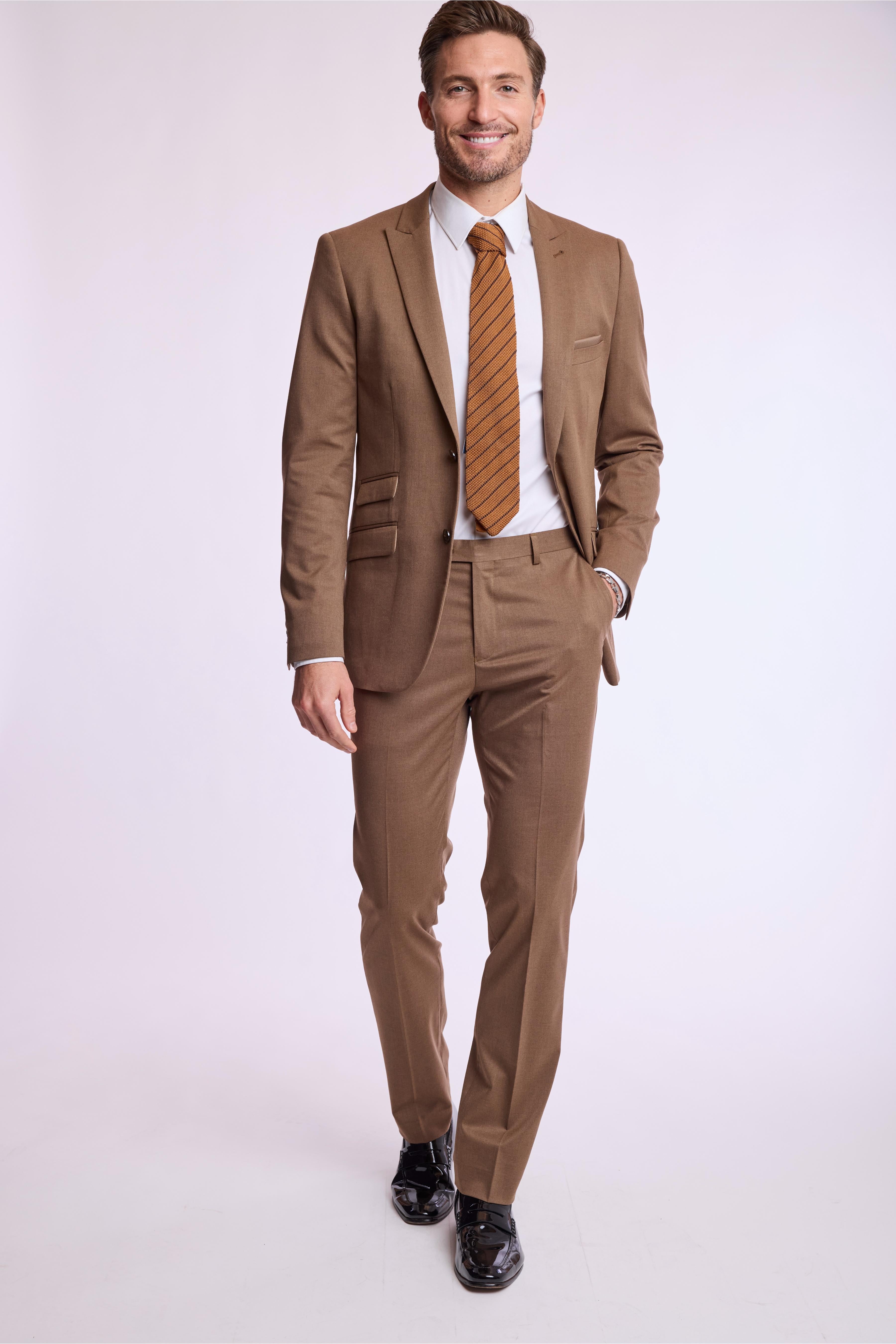 Downing Pants - slim - Dark Camel