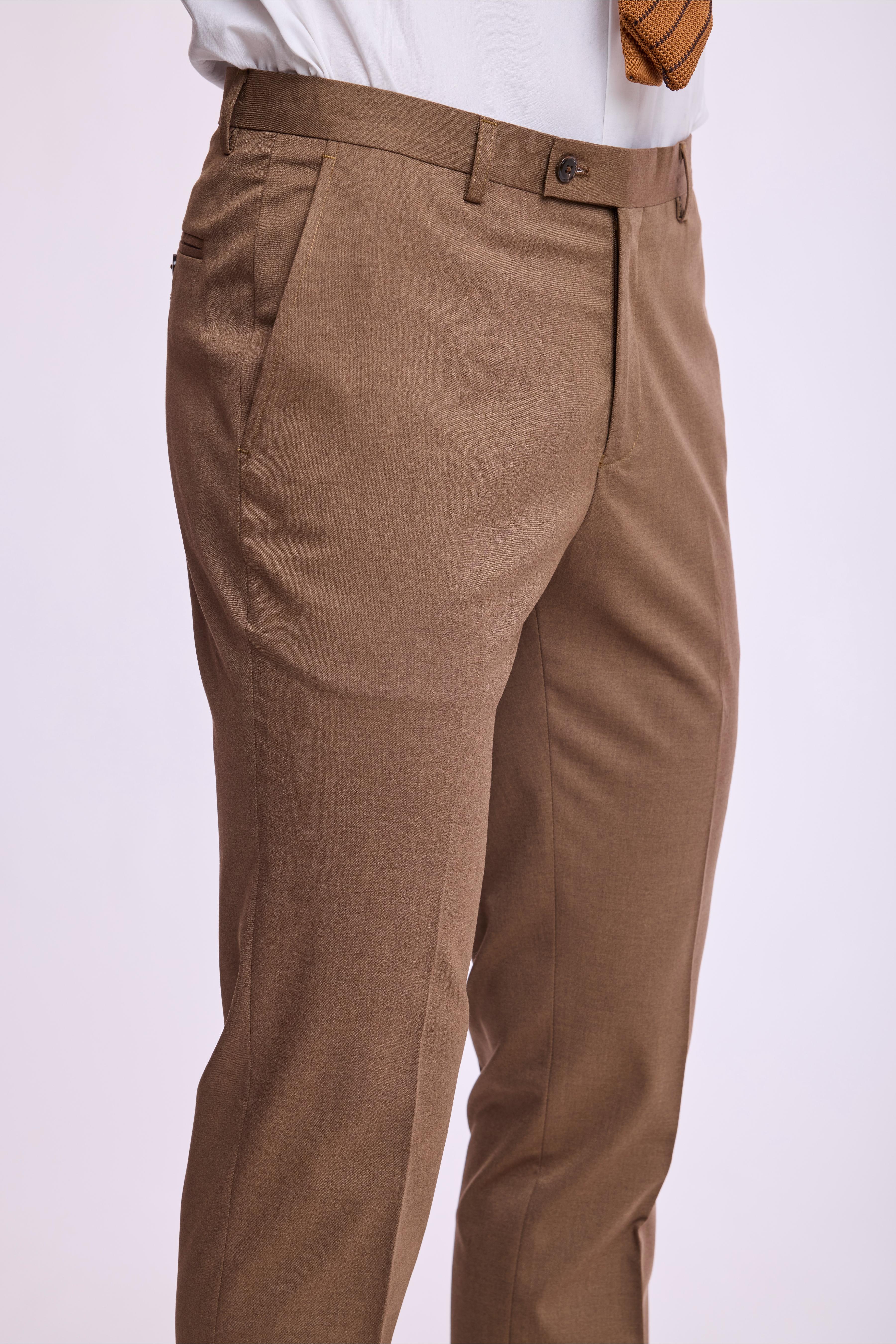 Downing Pants - slim - Dark Camel