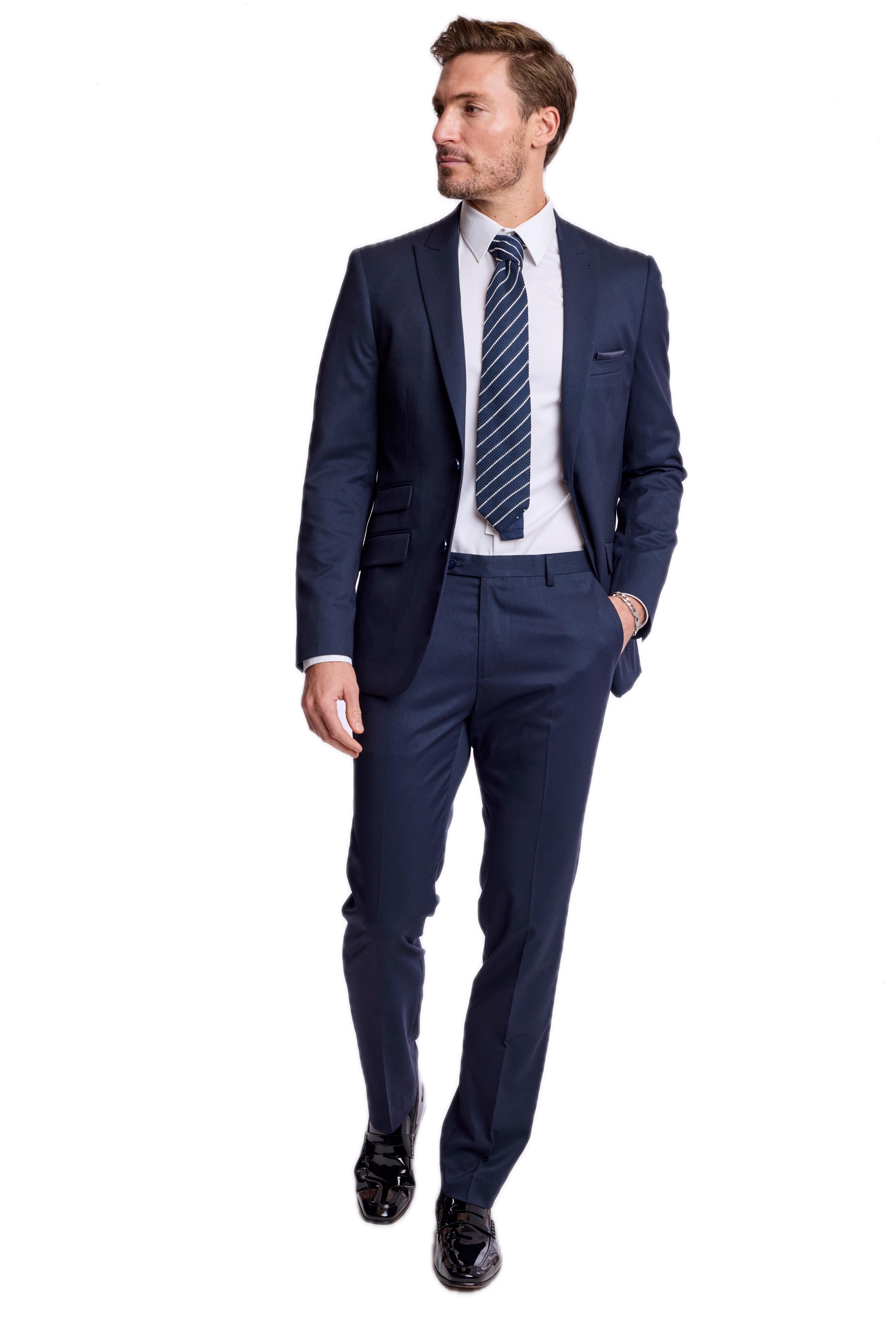 Downing Pants - slim - Solid Navy