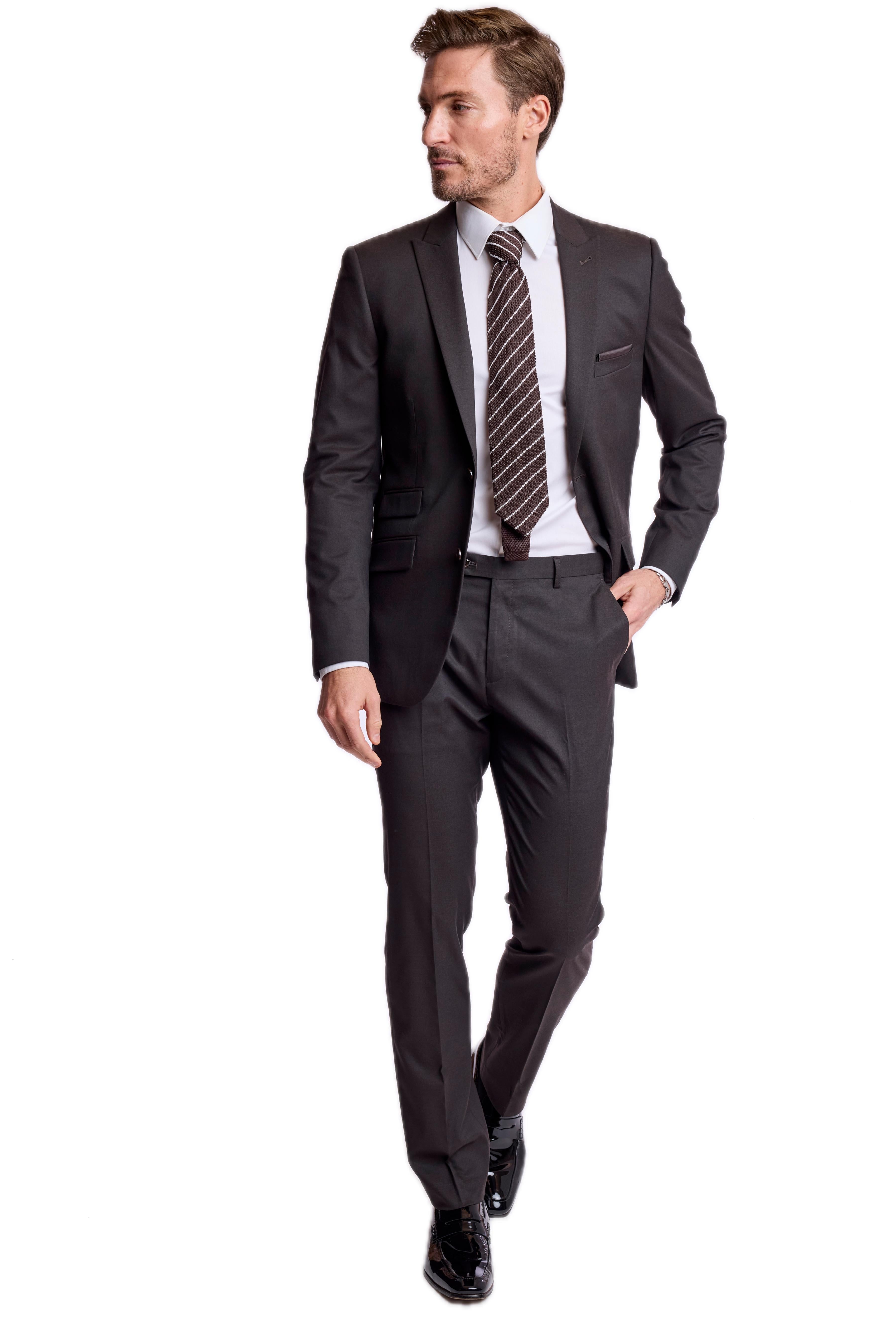 Downing Pants - slim - Dark Chocolate