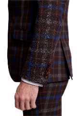 Dover Notch Jacket - slim - Chocolate Royal Rust Check