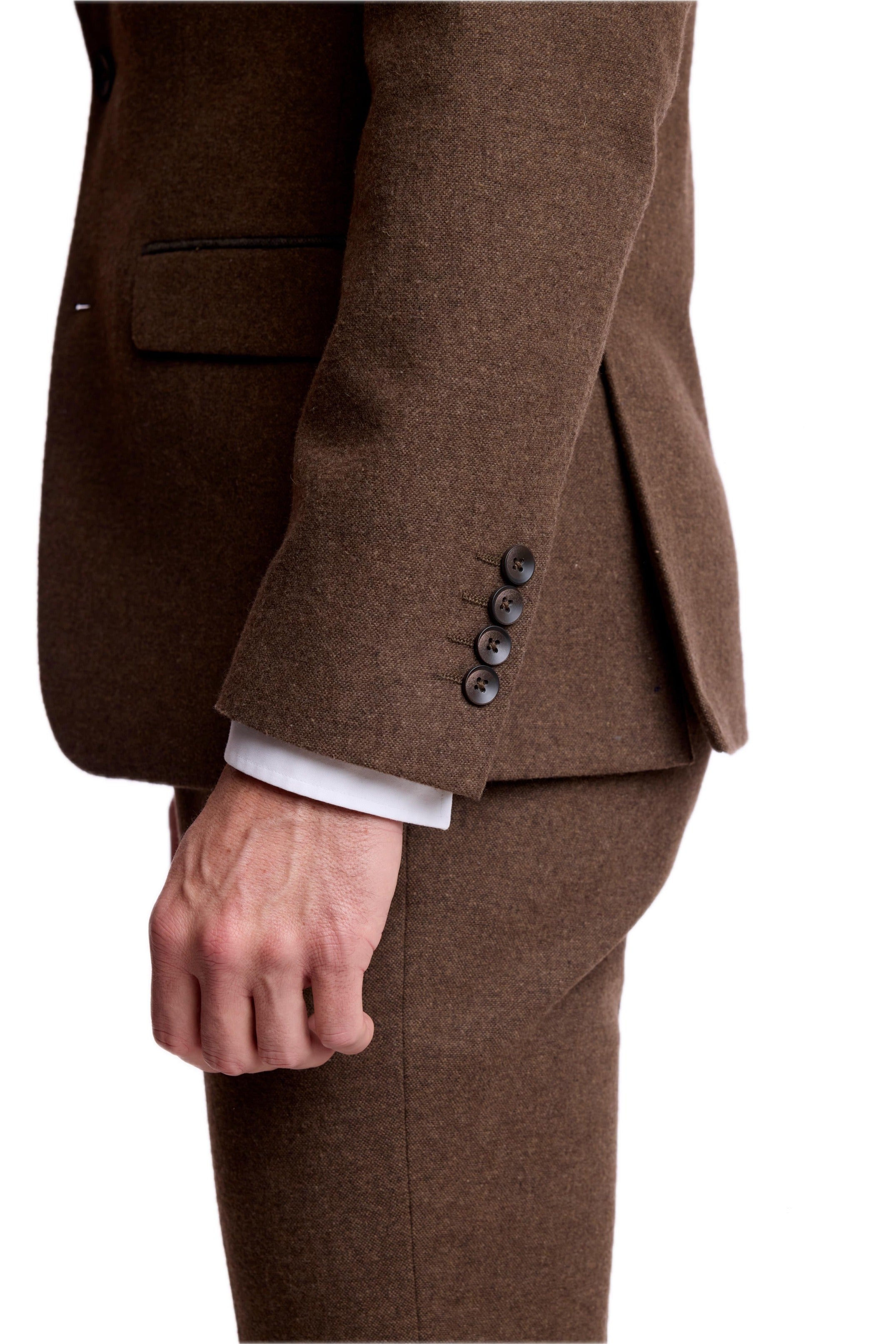 Dover Notch Jacket - slim - Brown Tweed
