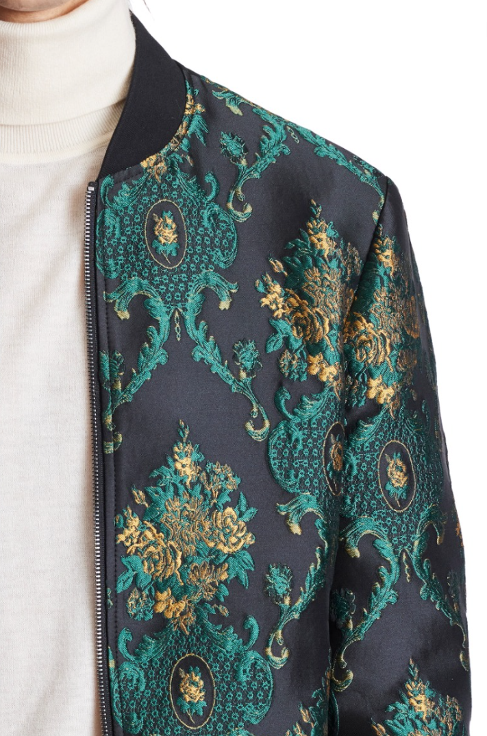 Hyde Bomber Jacket - Black Green Gold