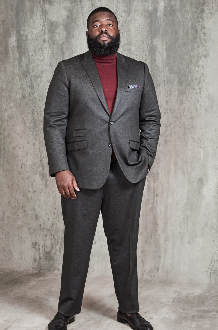 Big & Tall Ashton Peak Jacket - Charcoal Knit