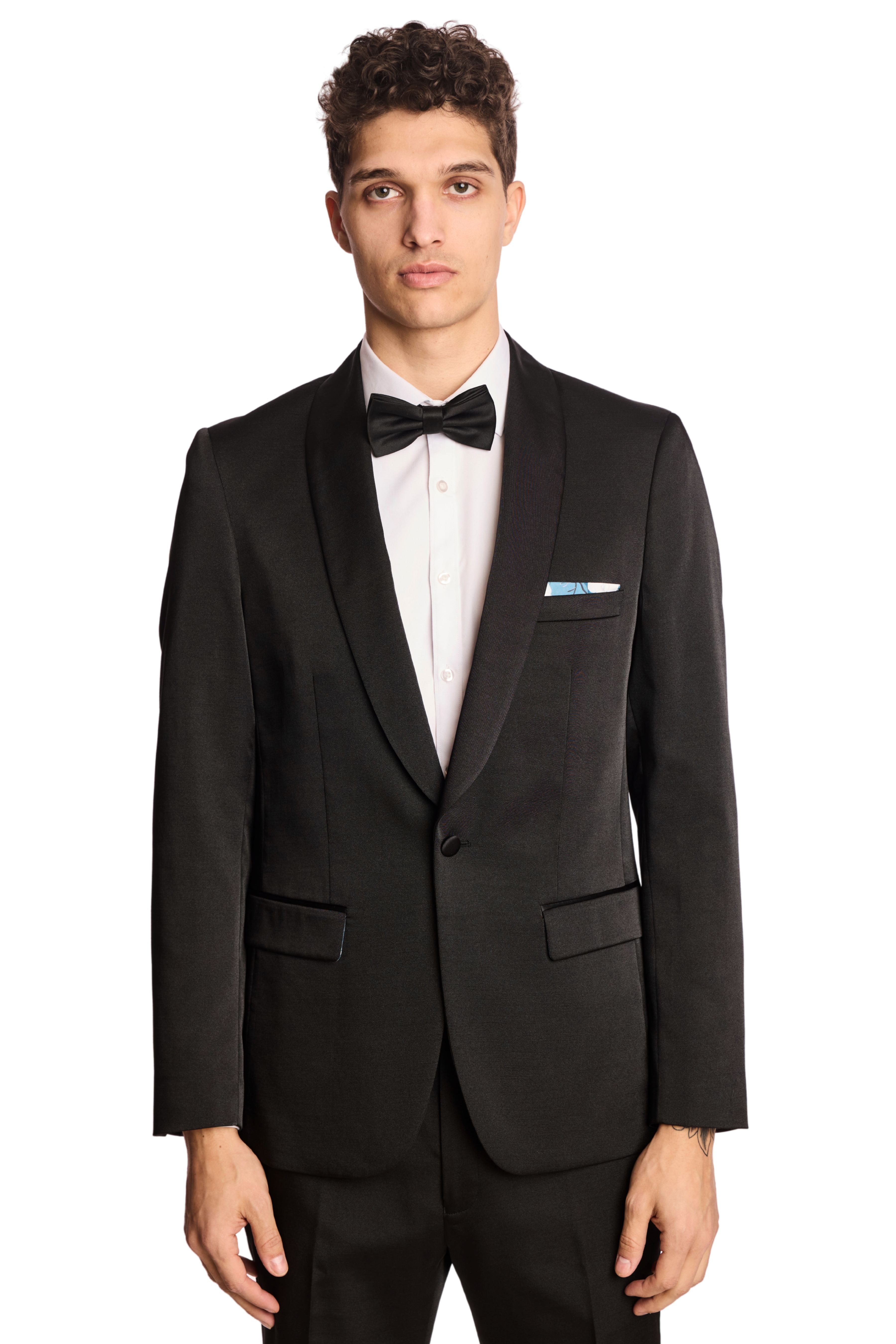 Regent Shawl Tux Jacket - slim - All Black