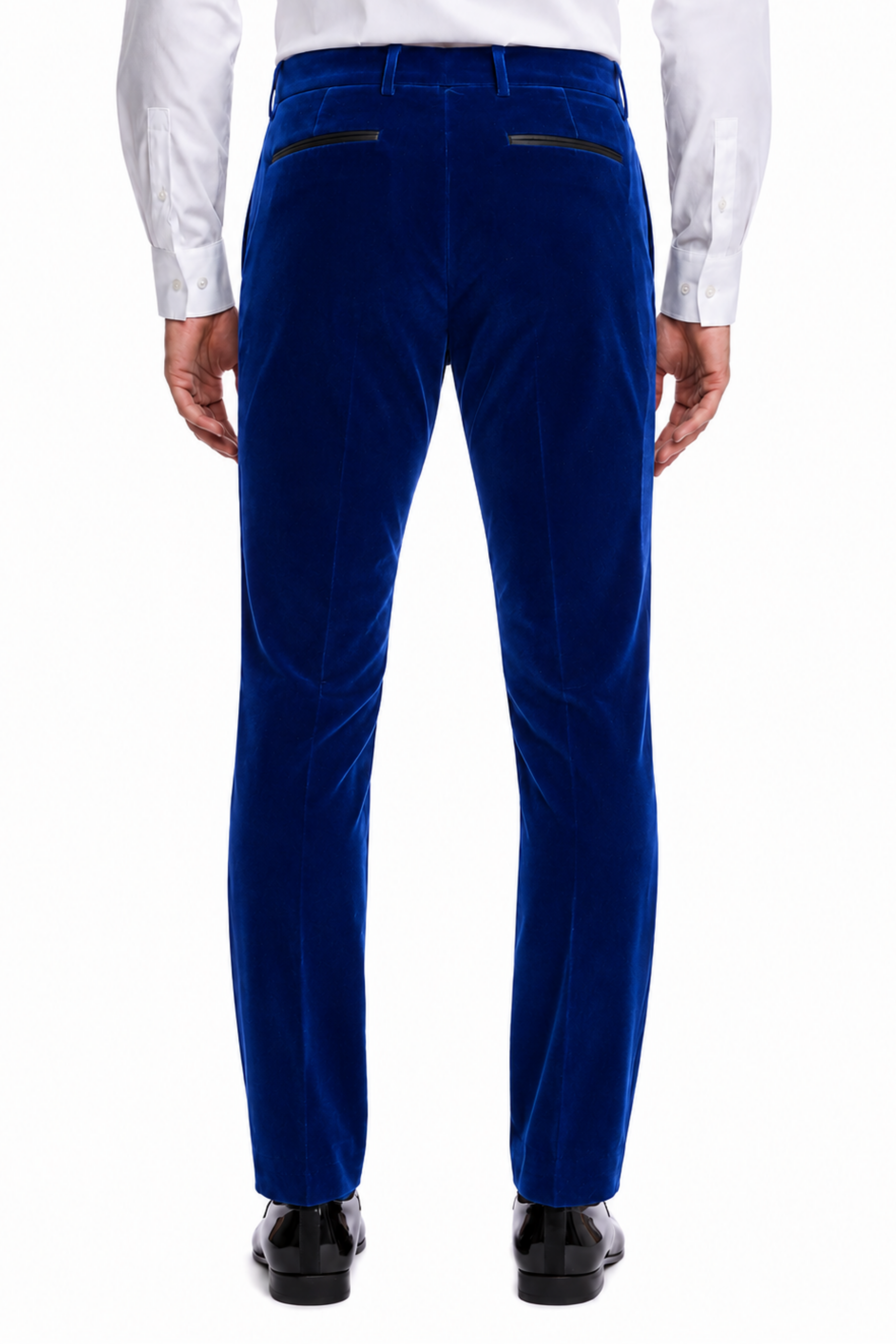 Sloane Stretch Tux Pants - slim - Blue Velvet