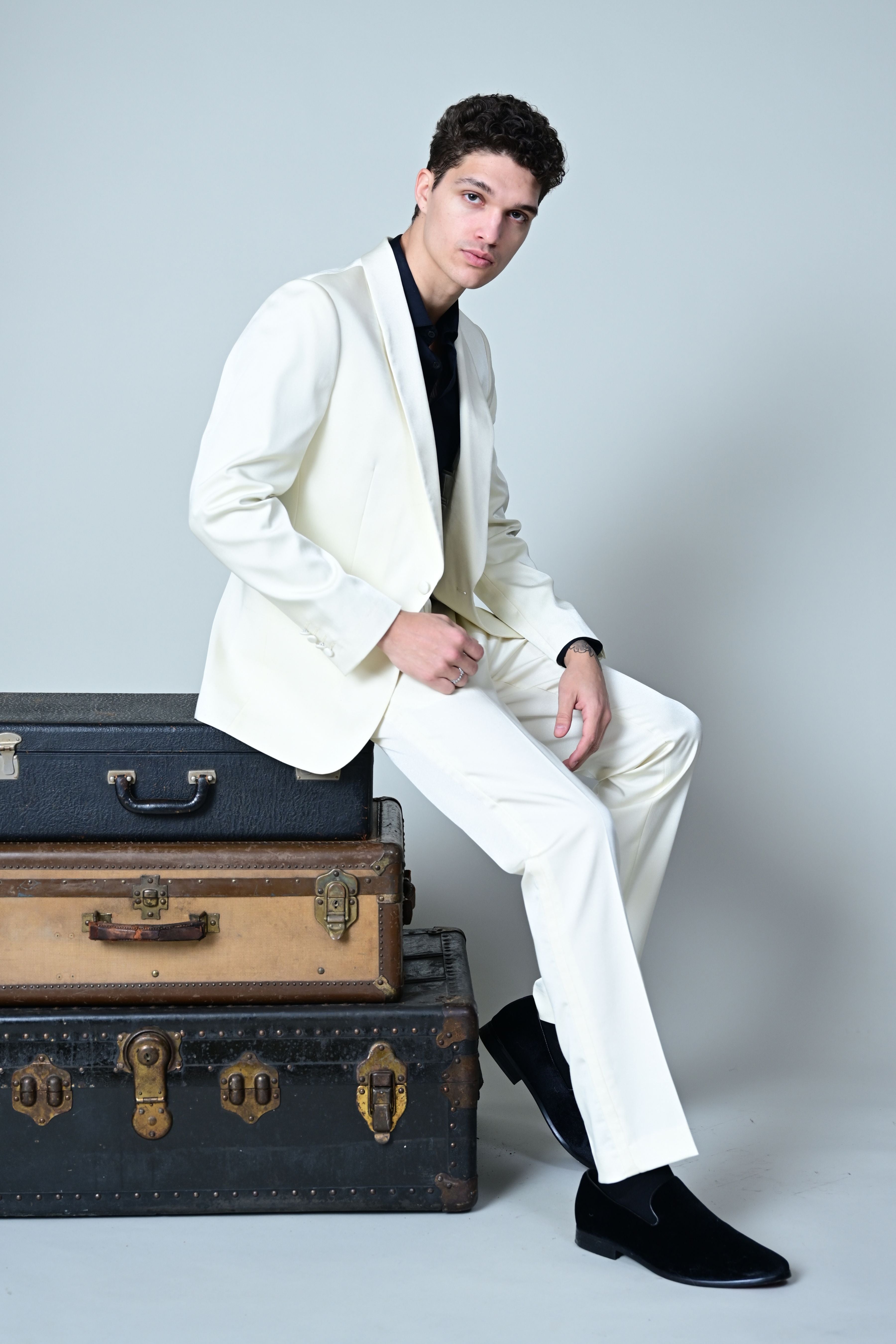 Regent Shawl Tux Jacket - slim - Ivory