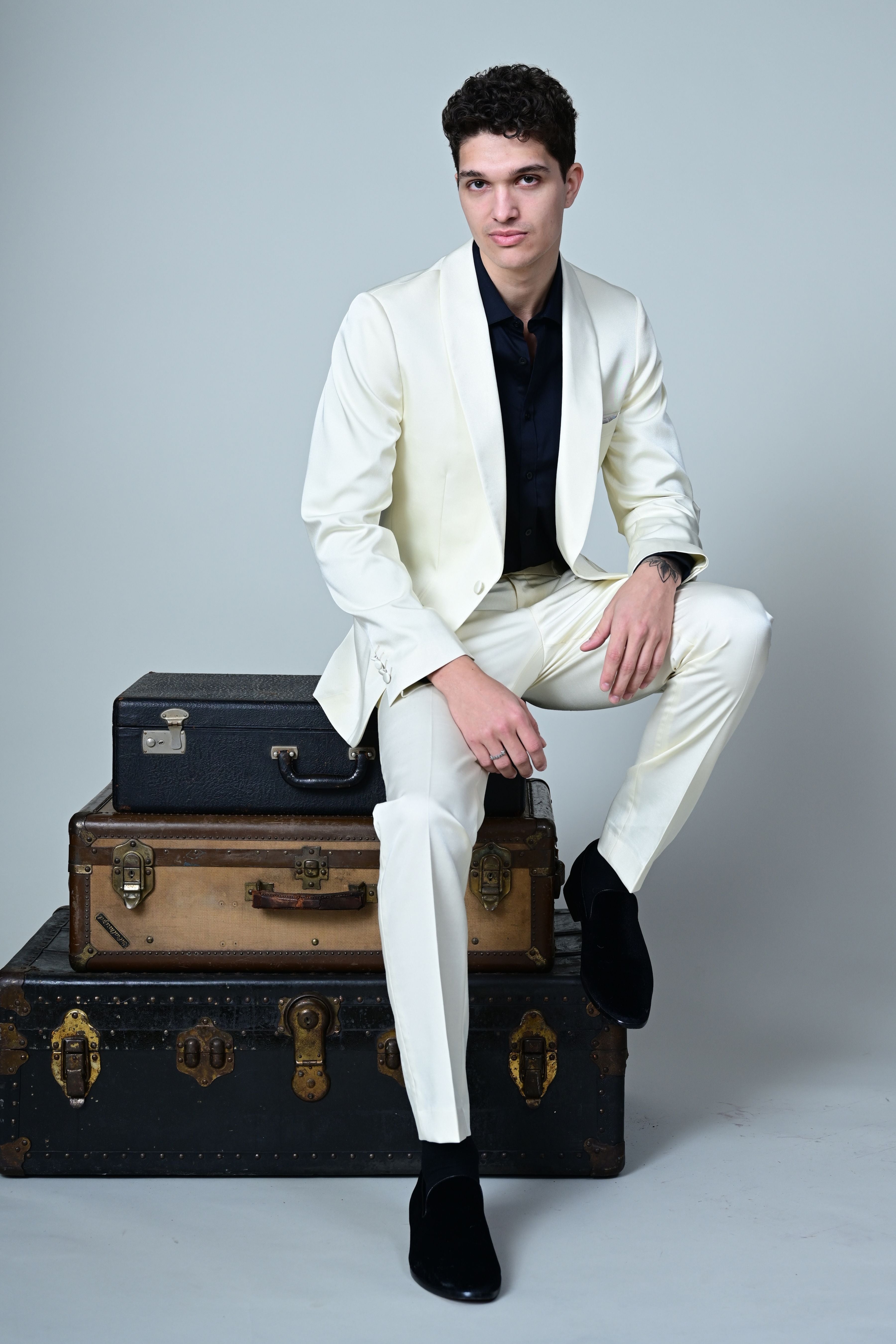 Regent Shawl Tux Jacket - slim - Ivory