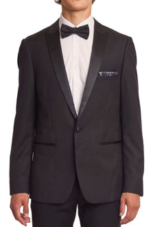  Grosvenor Peak Tux Jacket - slim - Black Stretch