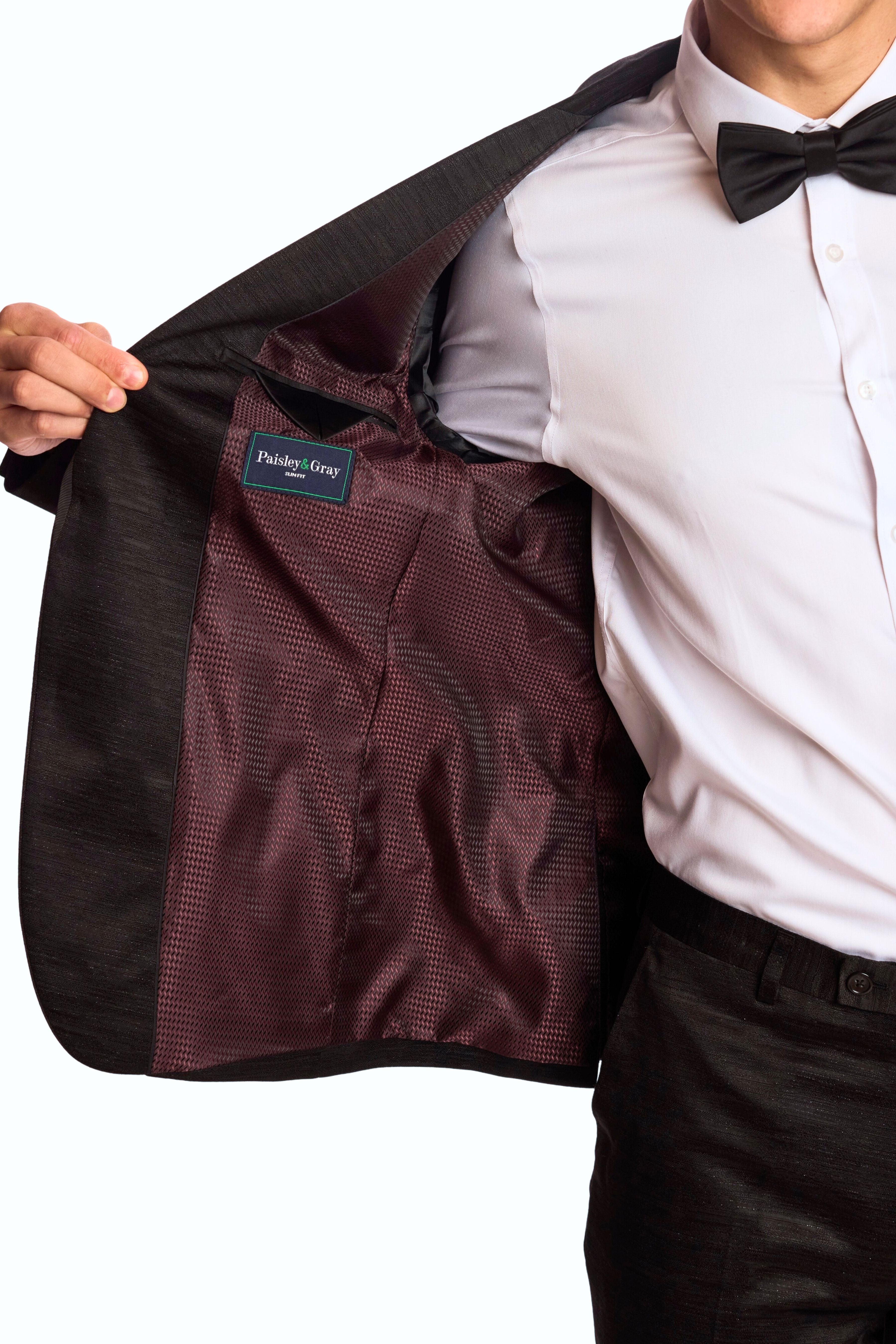 Grosvenor Peak Tux Jacket - slim - Black Jacquard