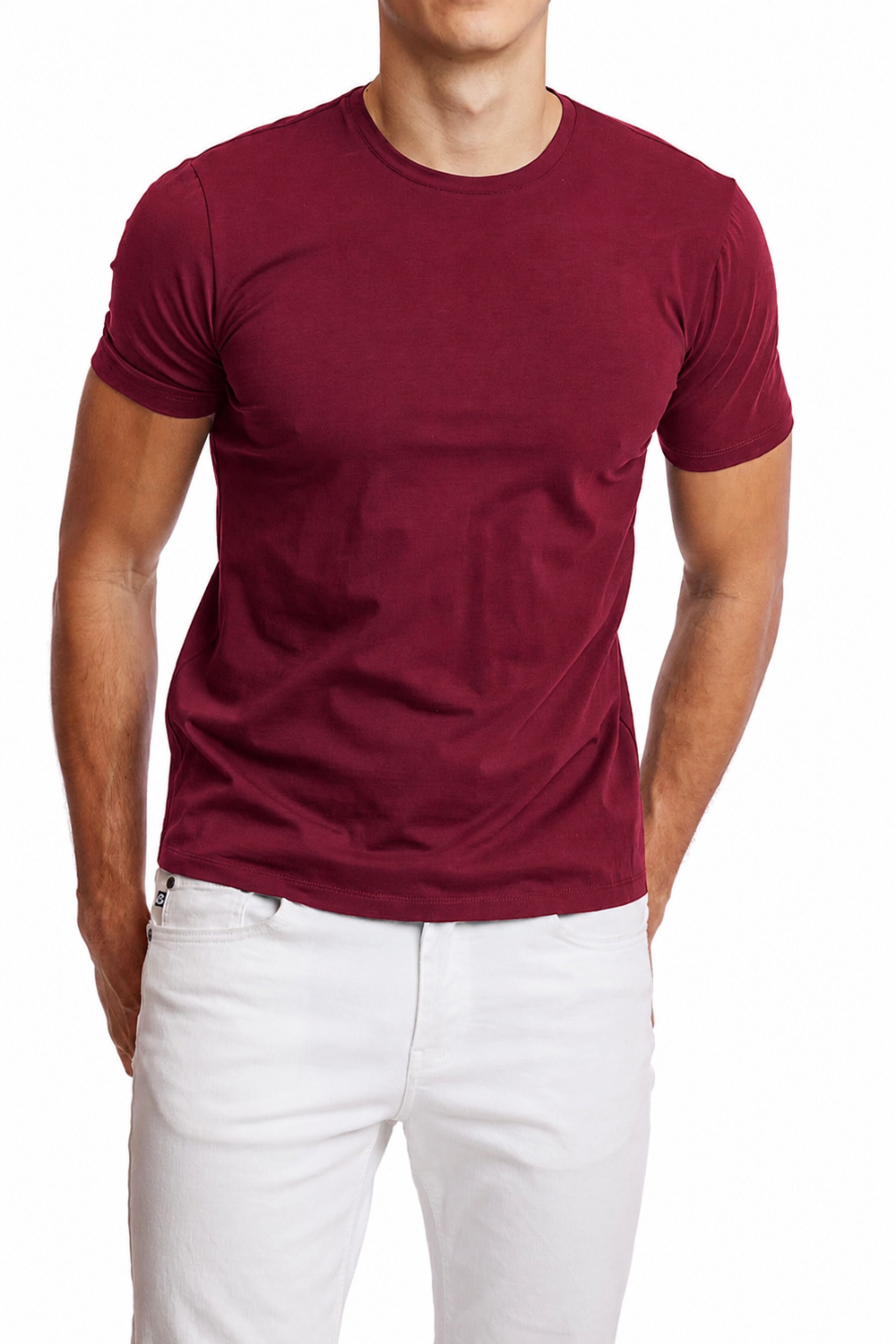 Lucas Crewneck T-Shirt - Wine