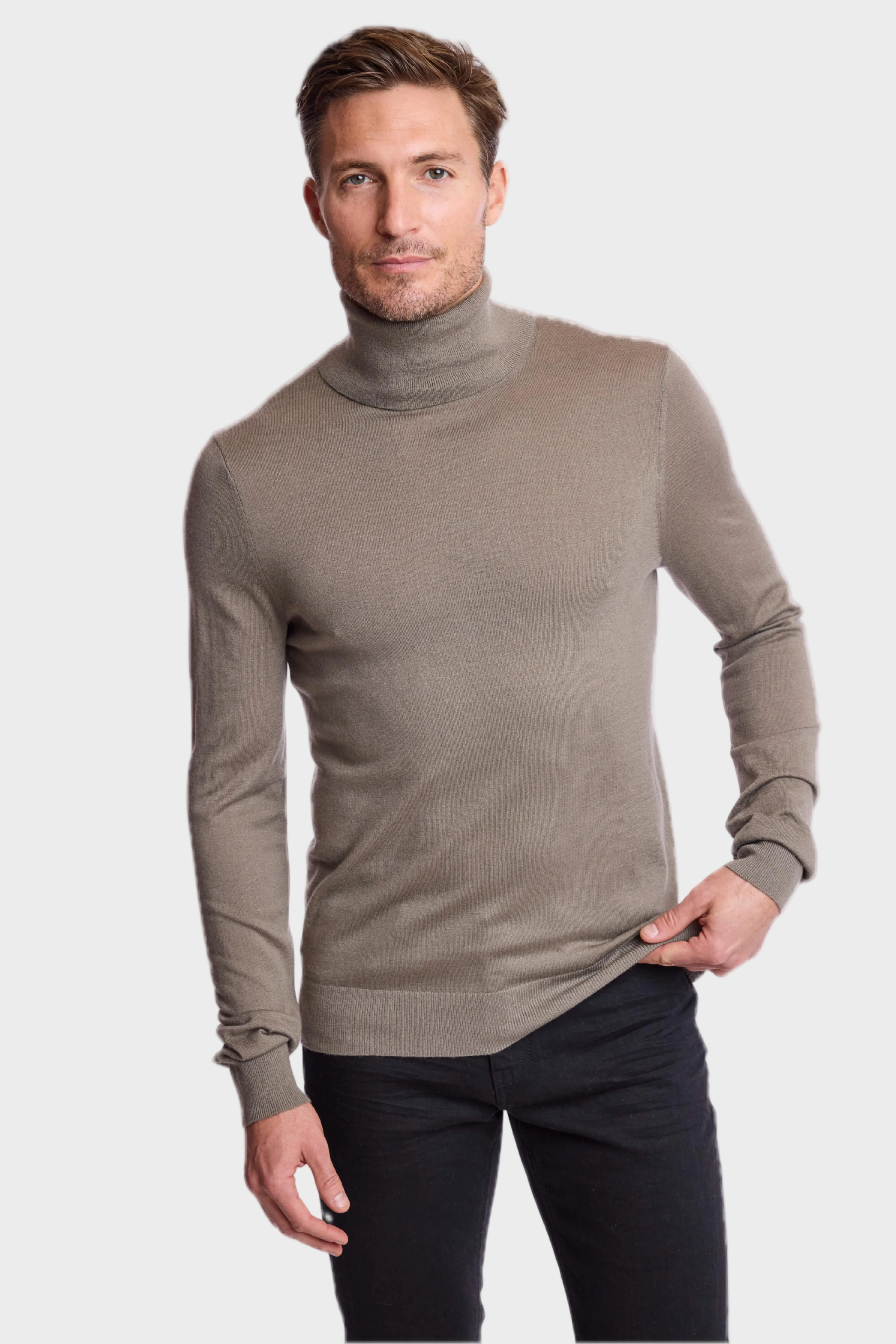 Luxe Fine Gauge Turtleneck - Sage