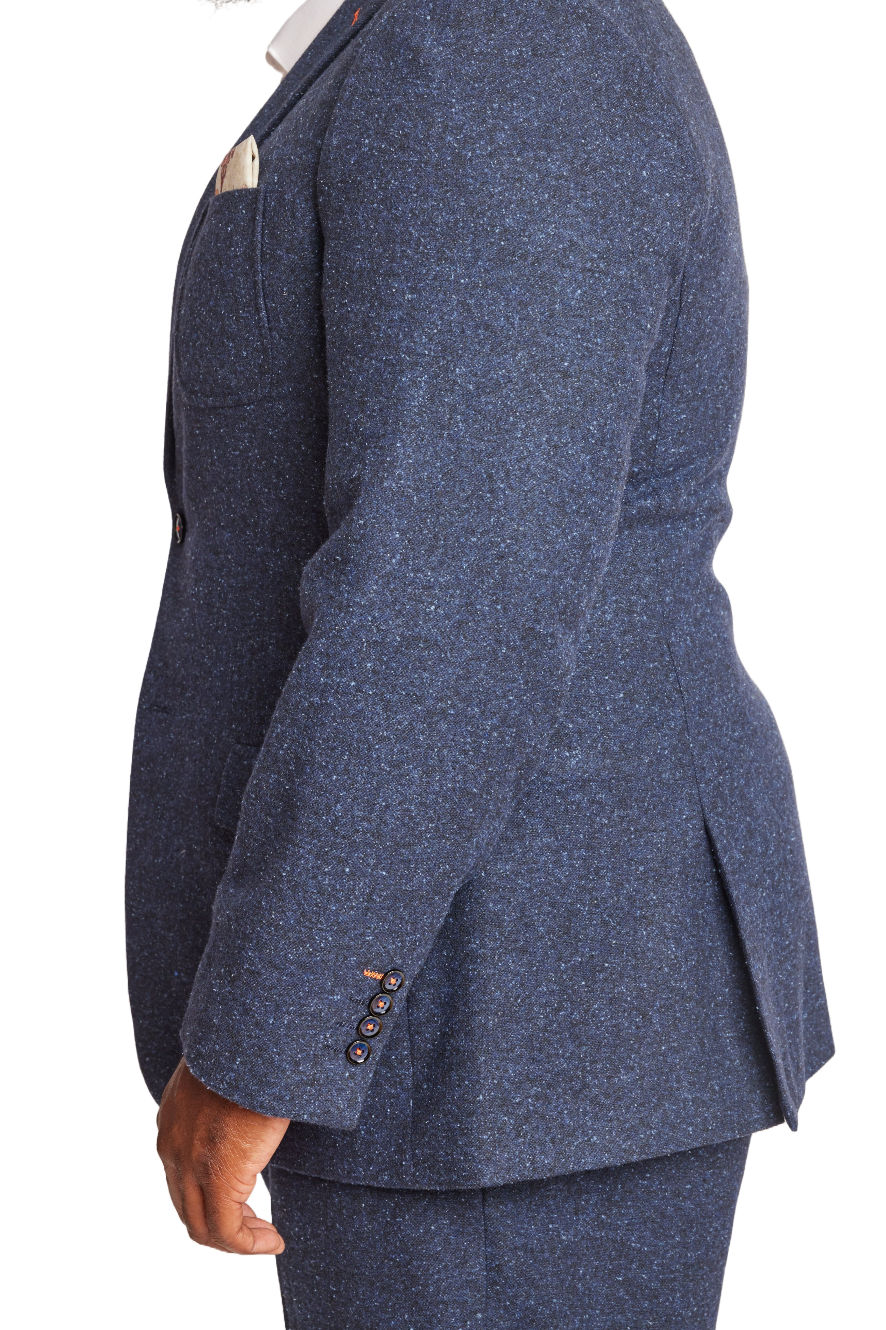 Big & Tall Bromley Notch Jacket - Blue Speckle
