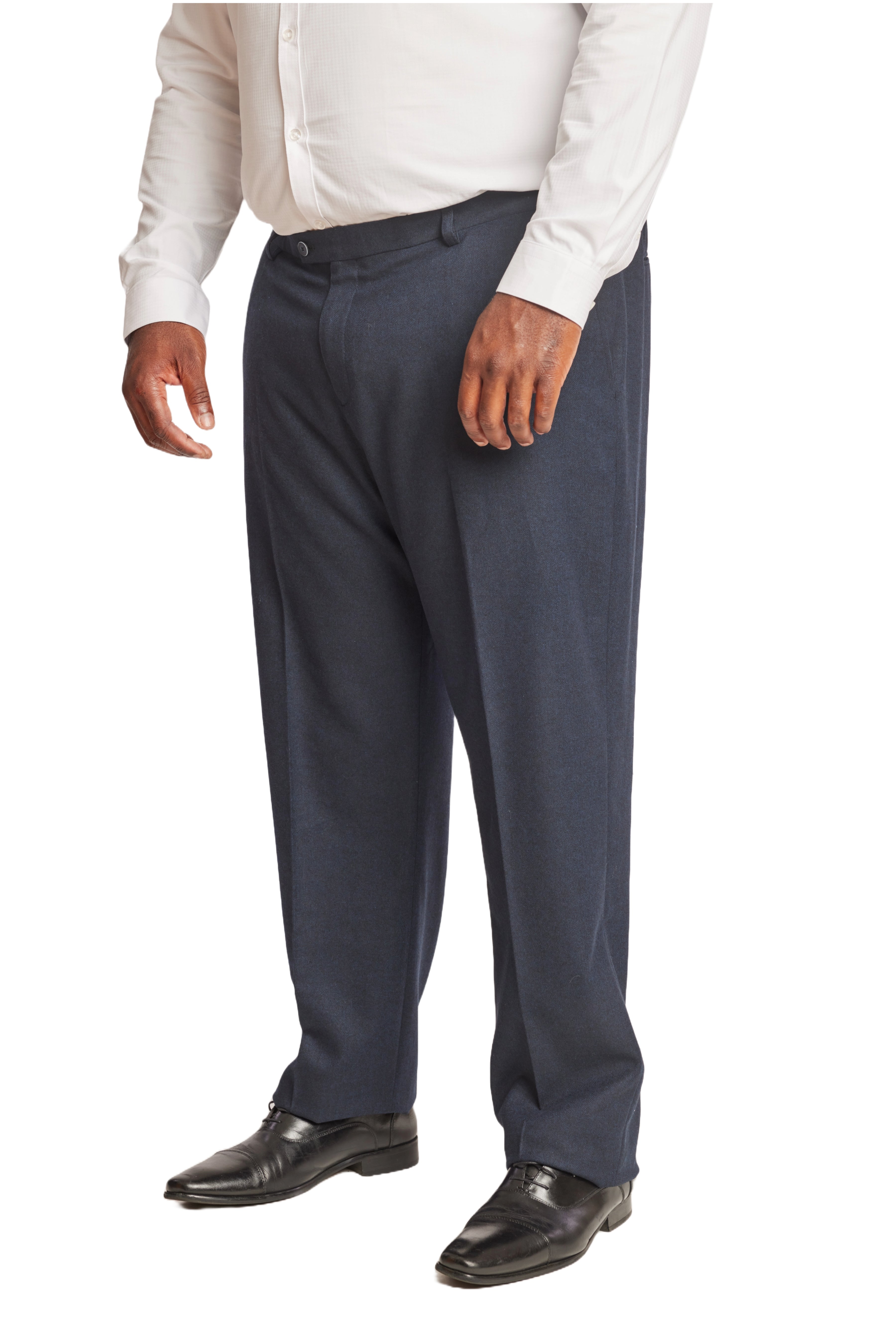 Big & Tall Downing Pants - Deep Navy Herringbone