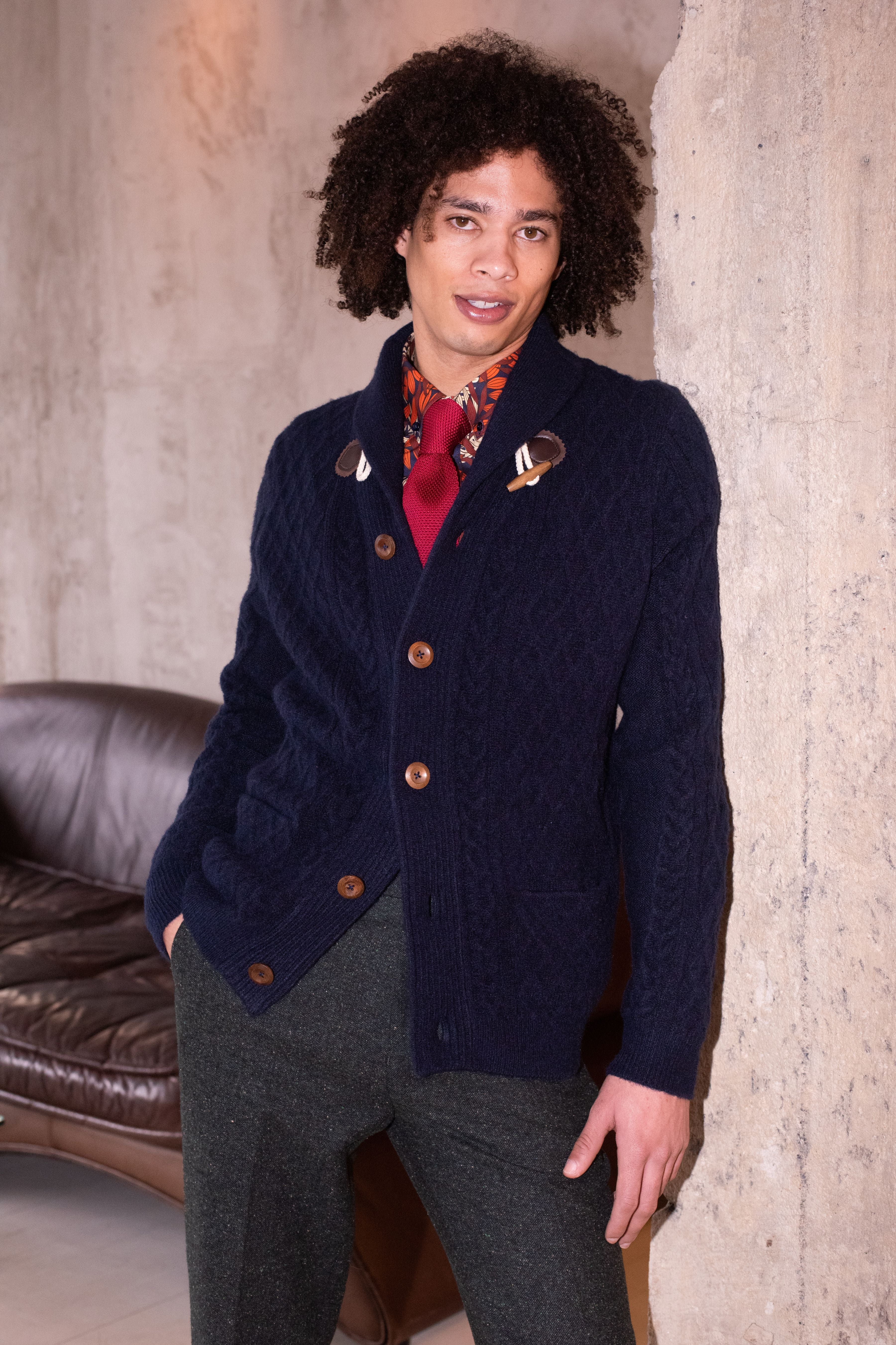 Toggle Cardigan - Winter Navy