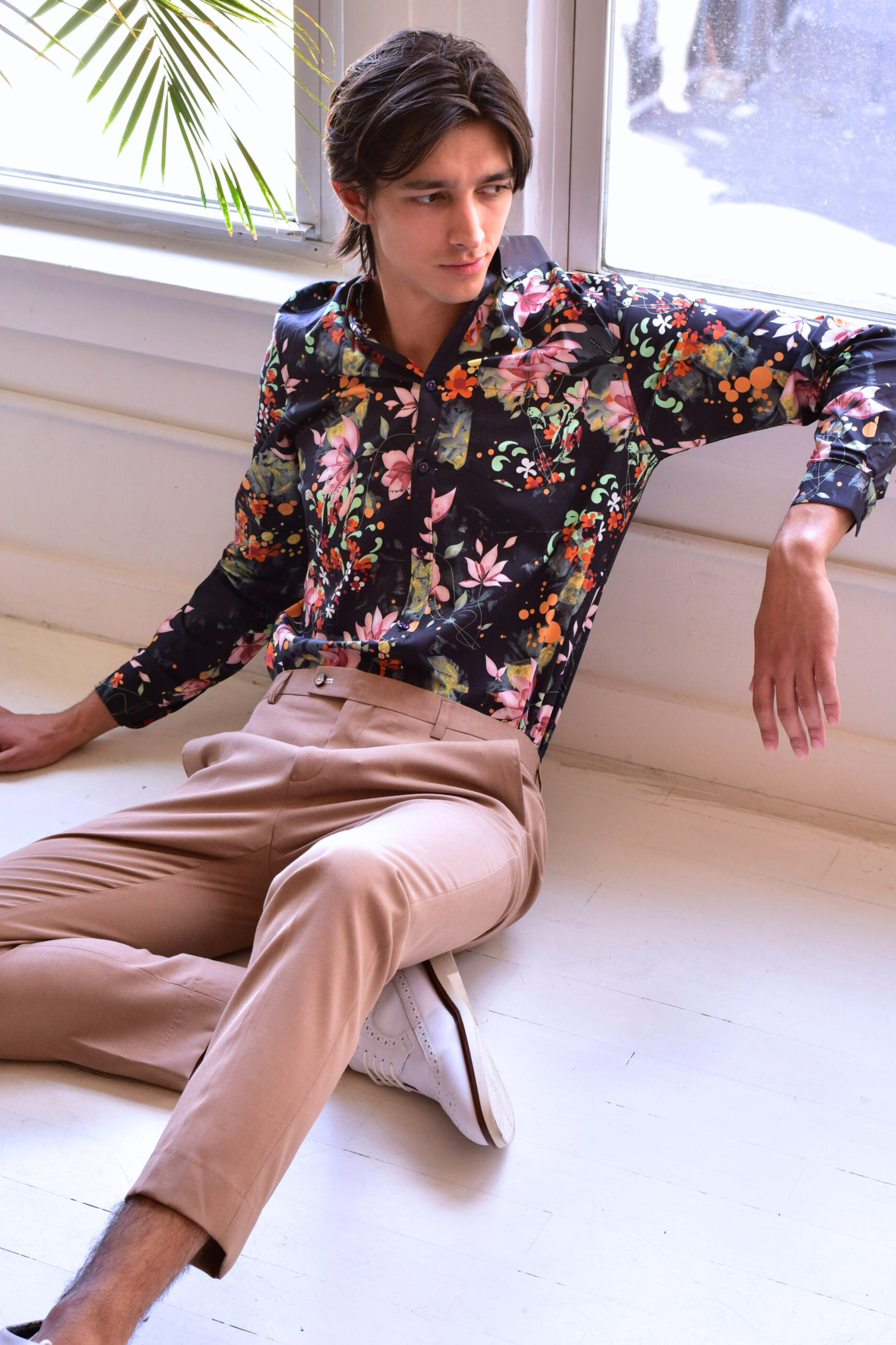 Brian Button Down Shirt - Black Multi
