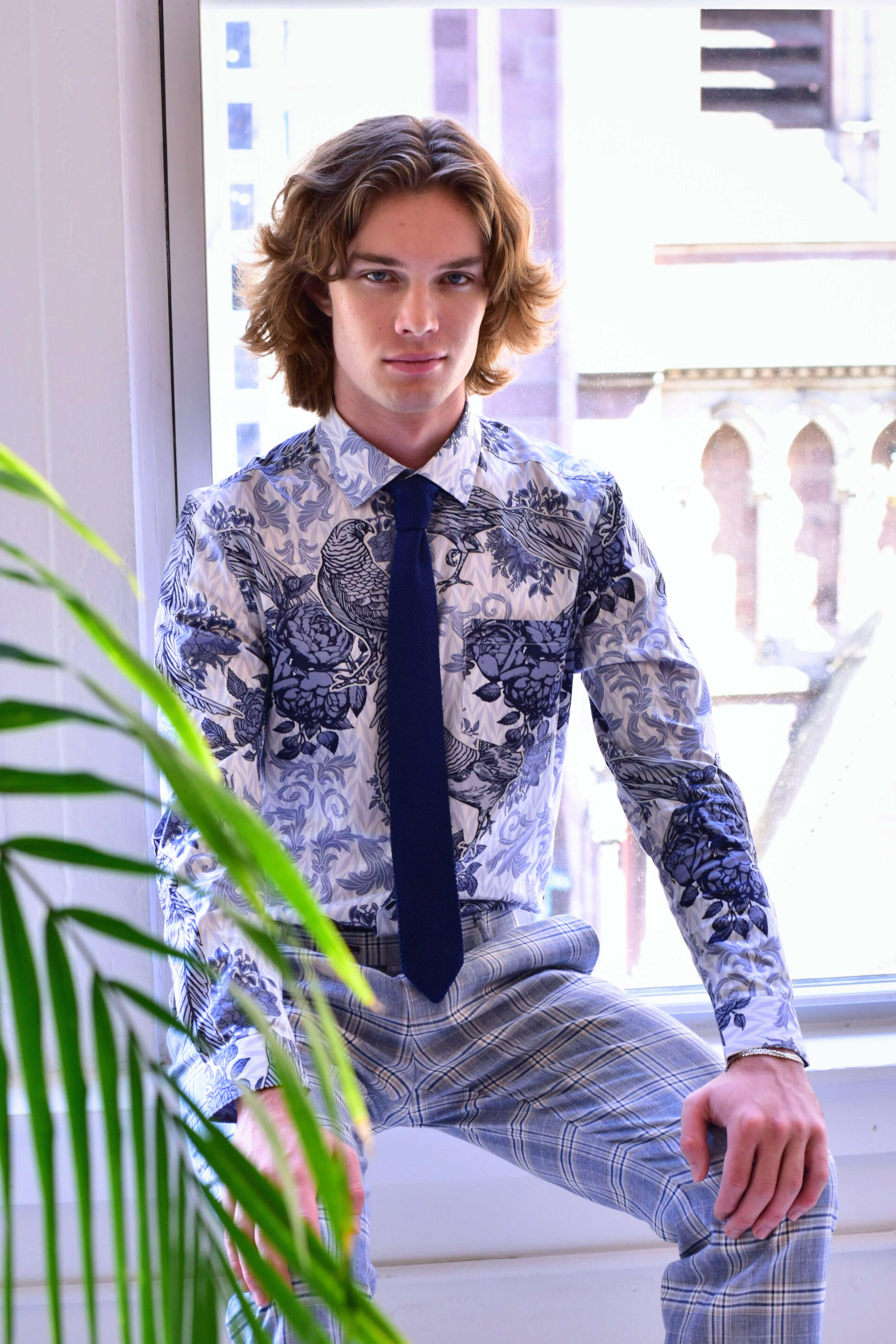 Samuel Spread Collar Shirt - Blue Bird