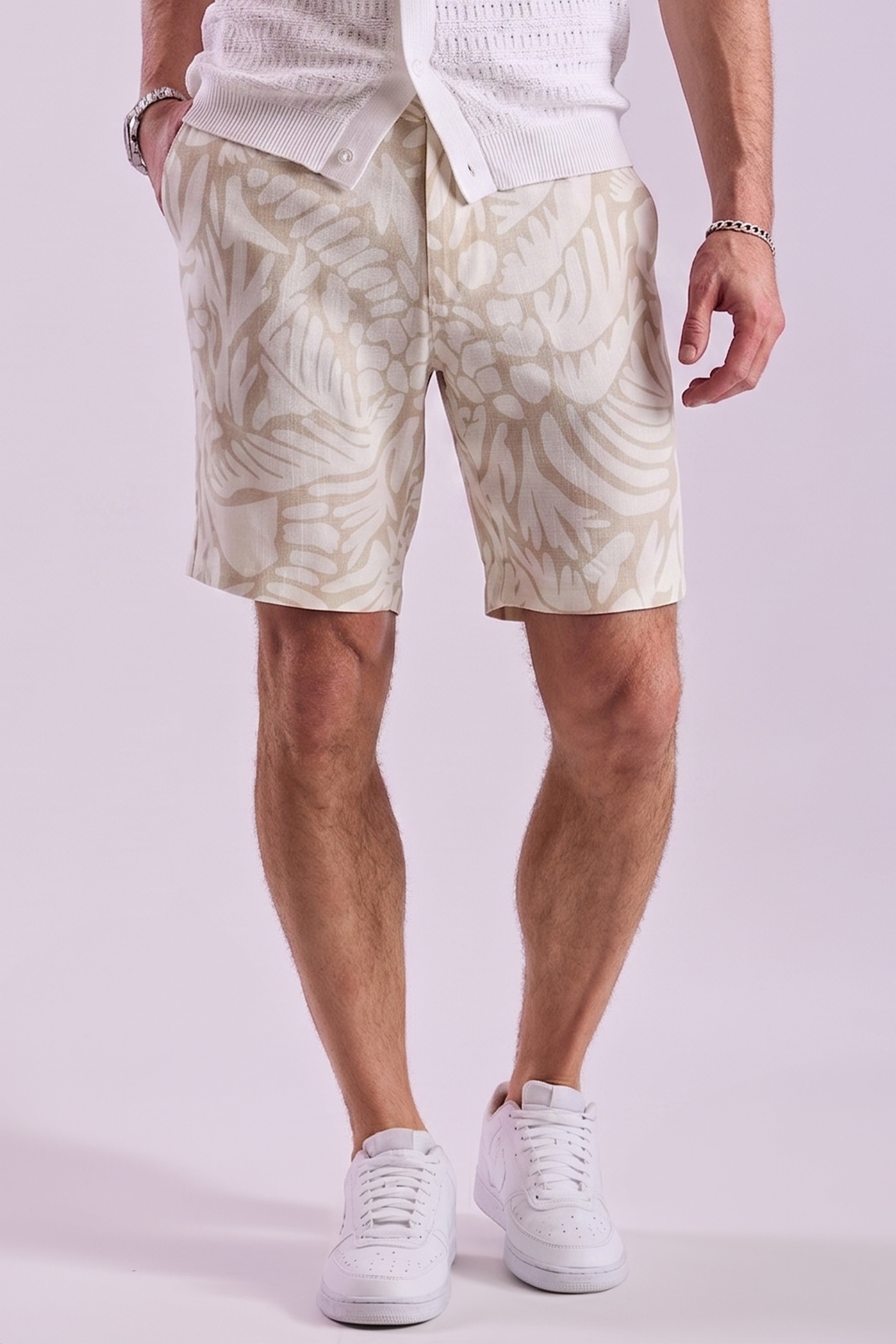 Felix Shorts - slim - Tan & Cream
