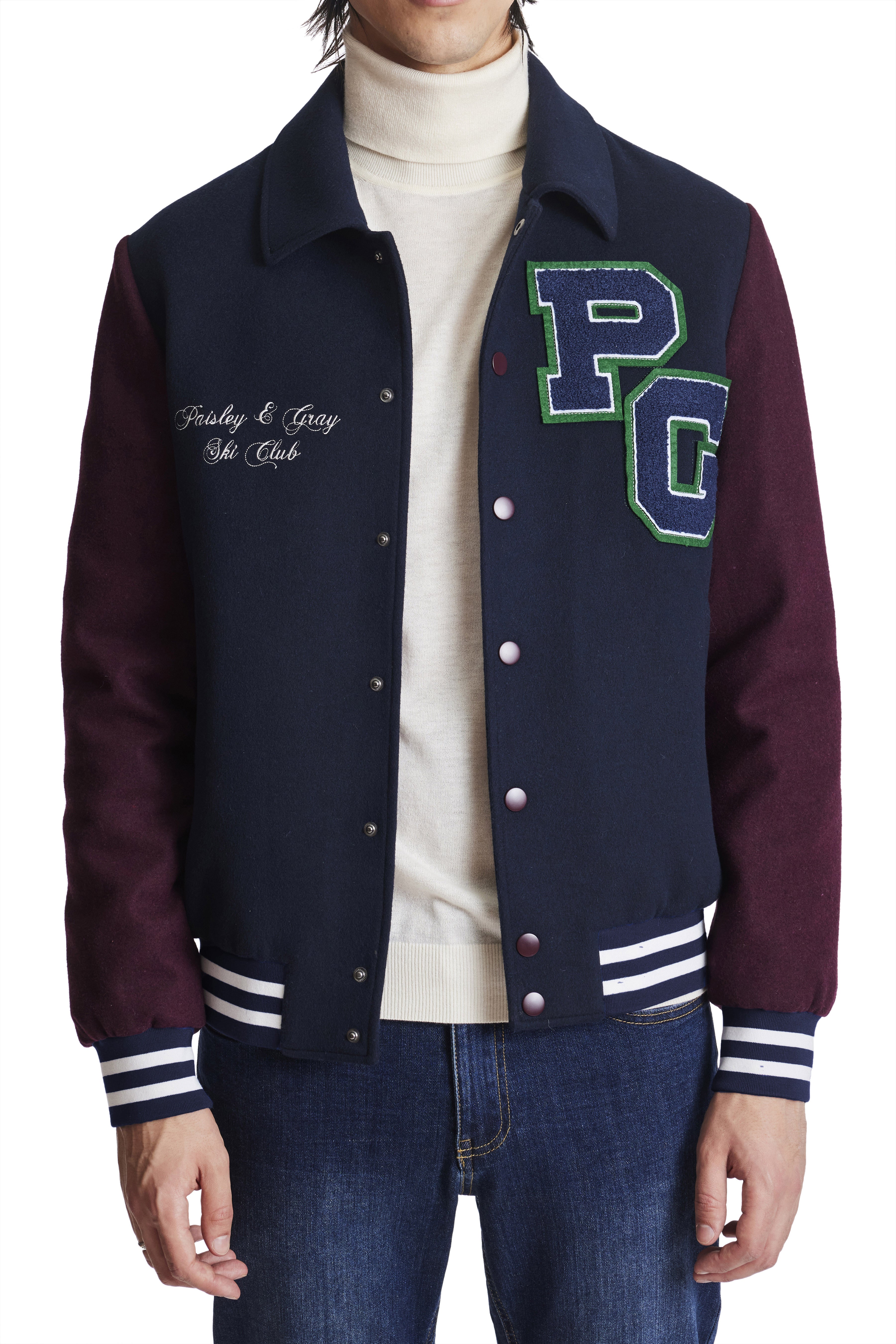 Burgundy varsity deals jacket