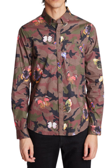  Brian Button Down Shirt - Butterfly Camo