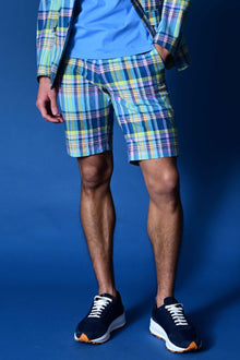  Felix Shorts - slim - Pink Yellow Madras