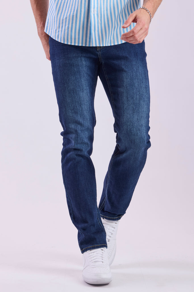 Rebel Denim Jeans - Dark Blue Paisley & Gray Rebel Denim Jeans - Dark Blue Paisley & Gray