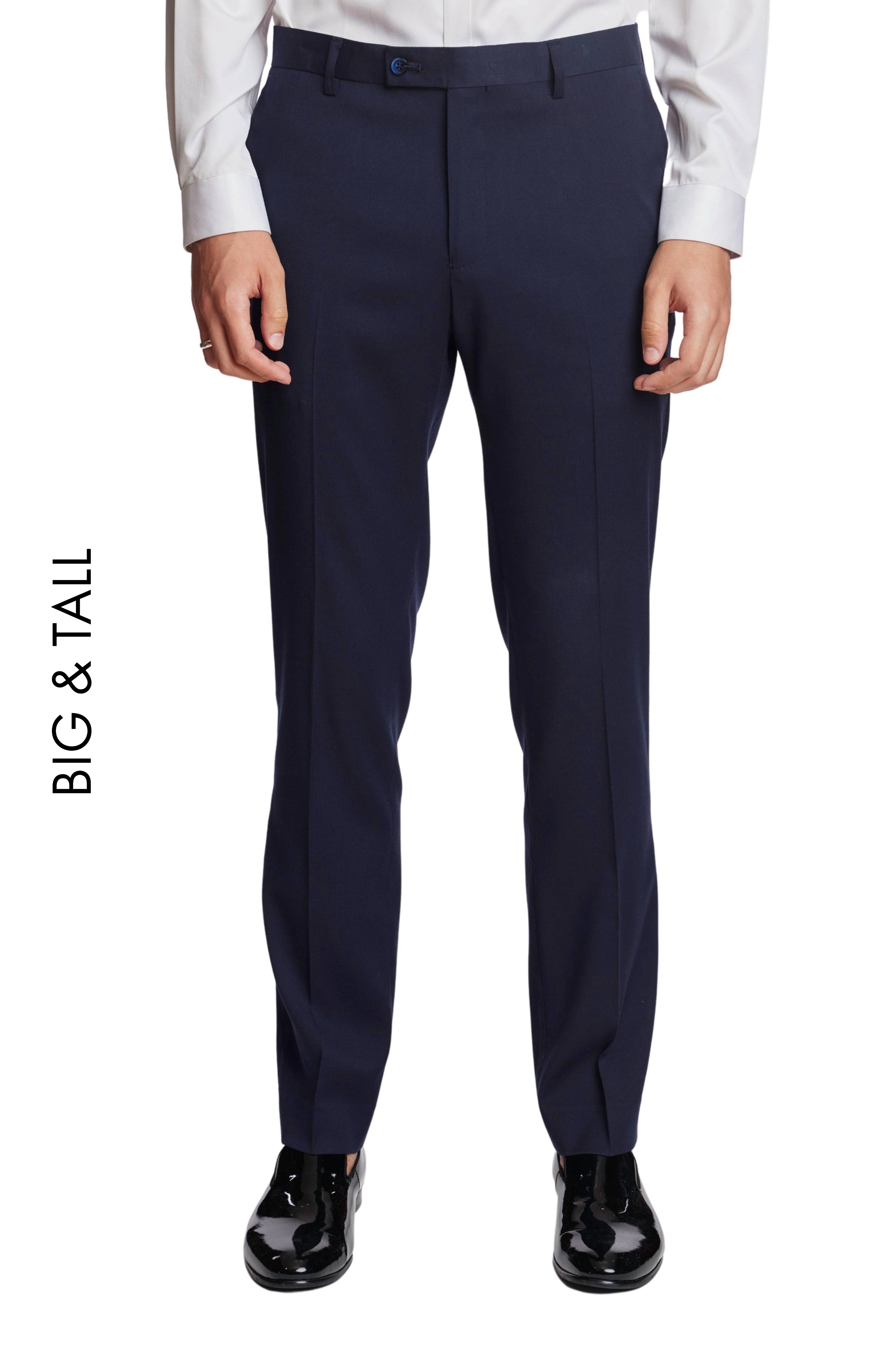 navy blue dress pants big and tall Tall Victoria High Waisted Dress Pants - Navy