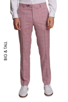  Big & Tall Downing Pants - Pink Double Check