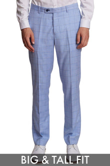  Big & Tall Downing Pants - Blue Double Check