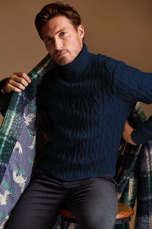  Chunky Turtleneck - Sapphire Navy