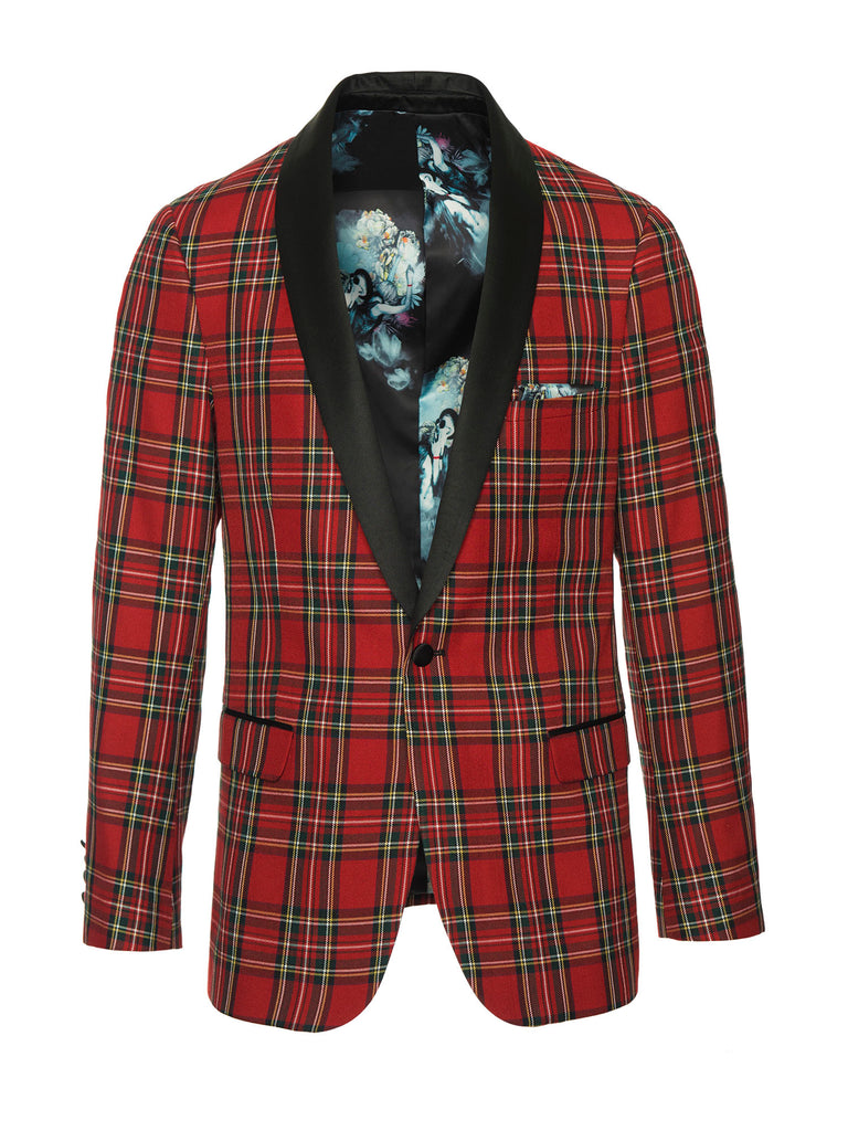 Red and on sale black square jacket