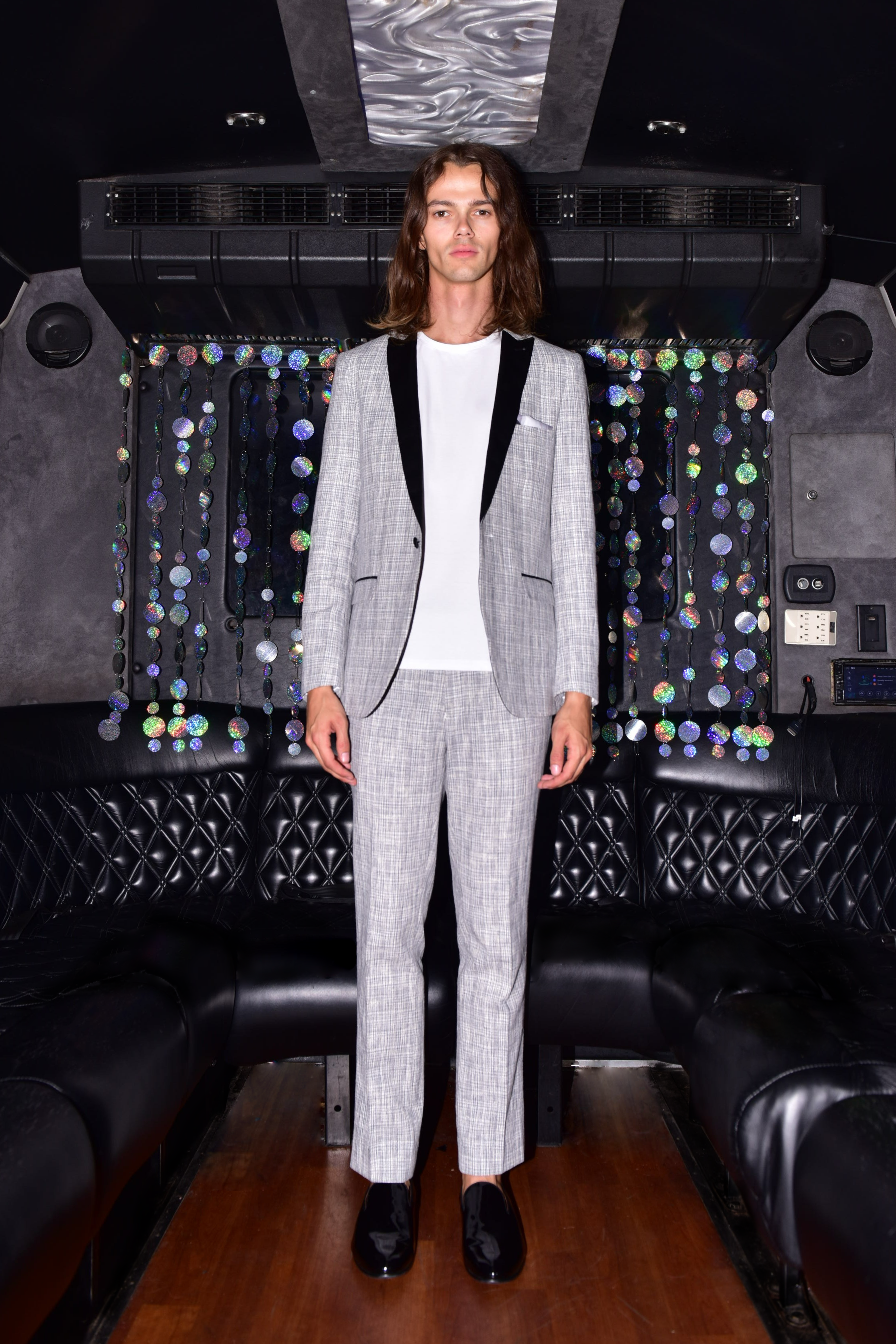 Sloane Tux Pants - slim - Cream Black