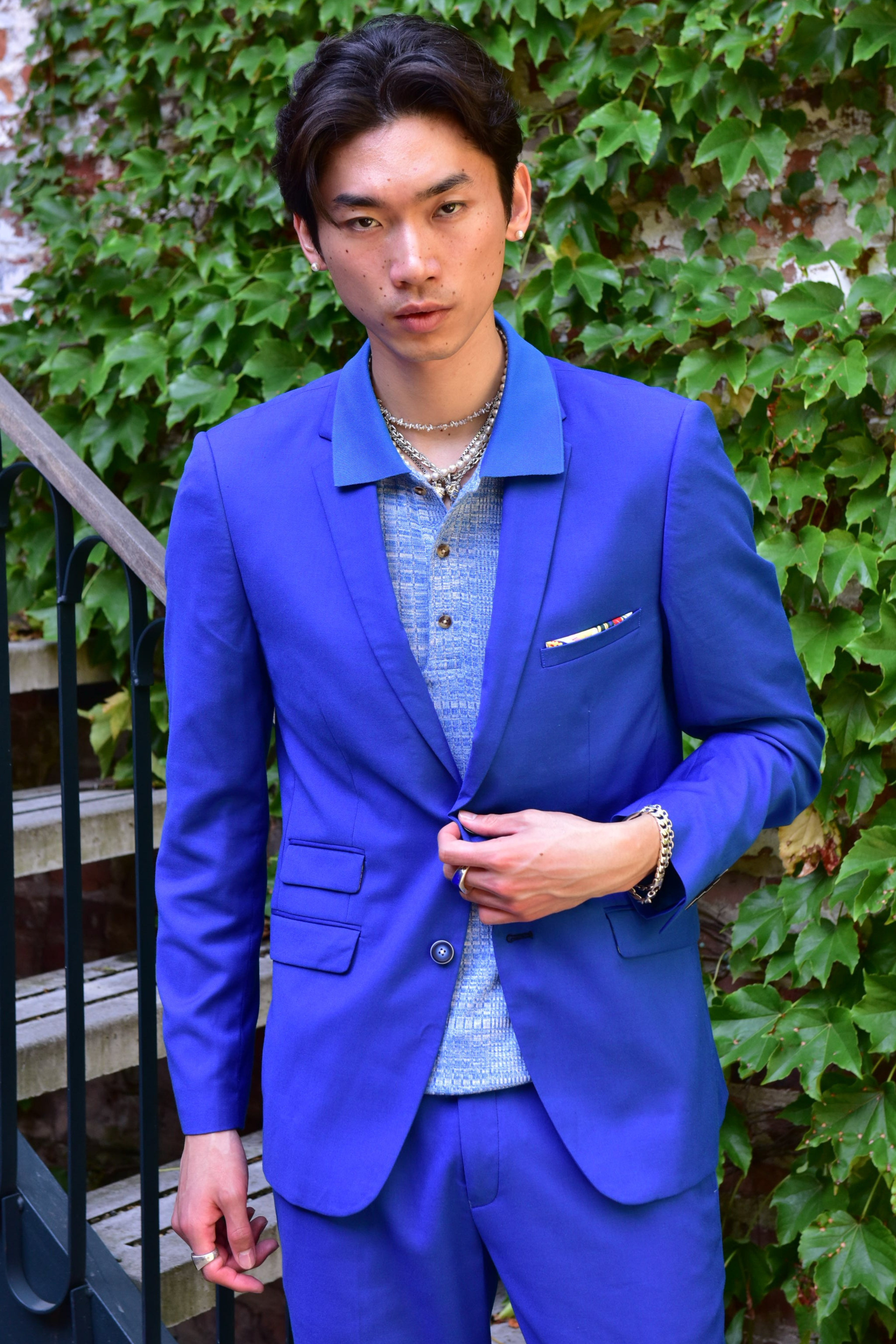 Dover Notch Jacket - slim - Bright Royal