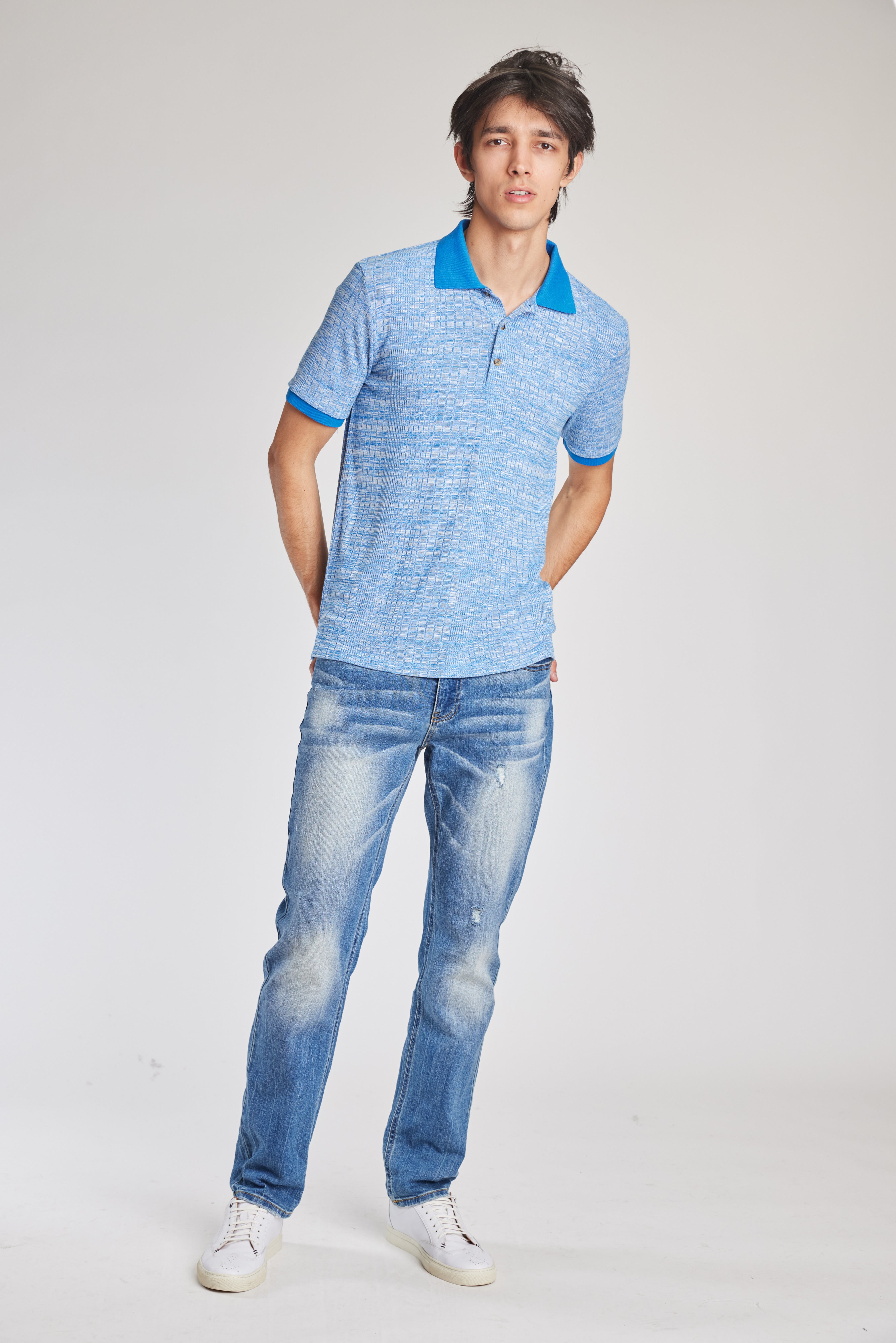 Funday Variegated Polo - Royal Blue